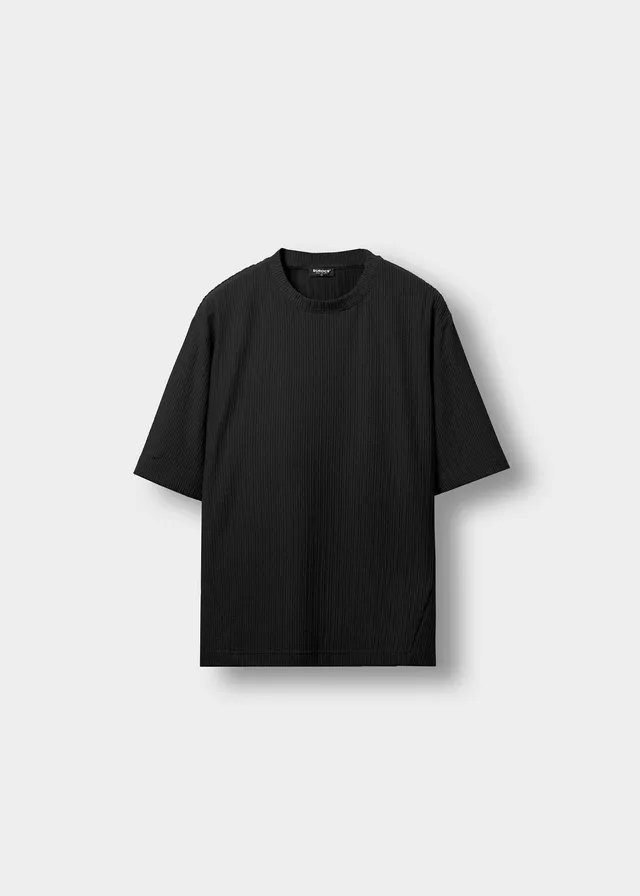 burocs-structured-t-shirt-schwarz-oversize image 1