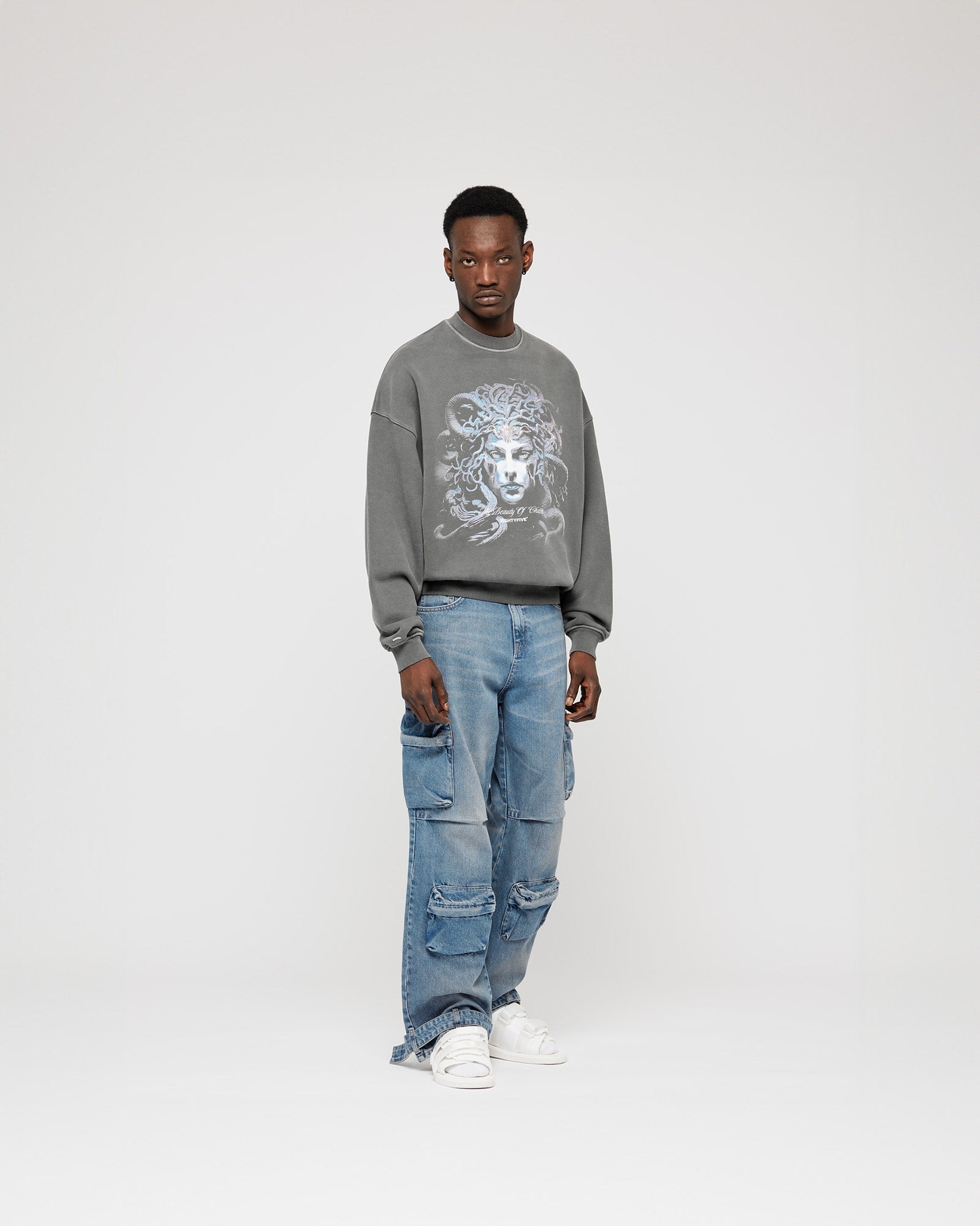 eightyfive-denim-baggy-cargo-pants-light-sand-wash-baumwolle image 5