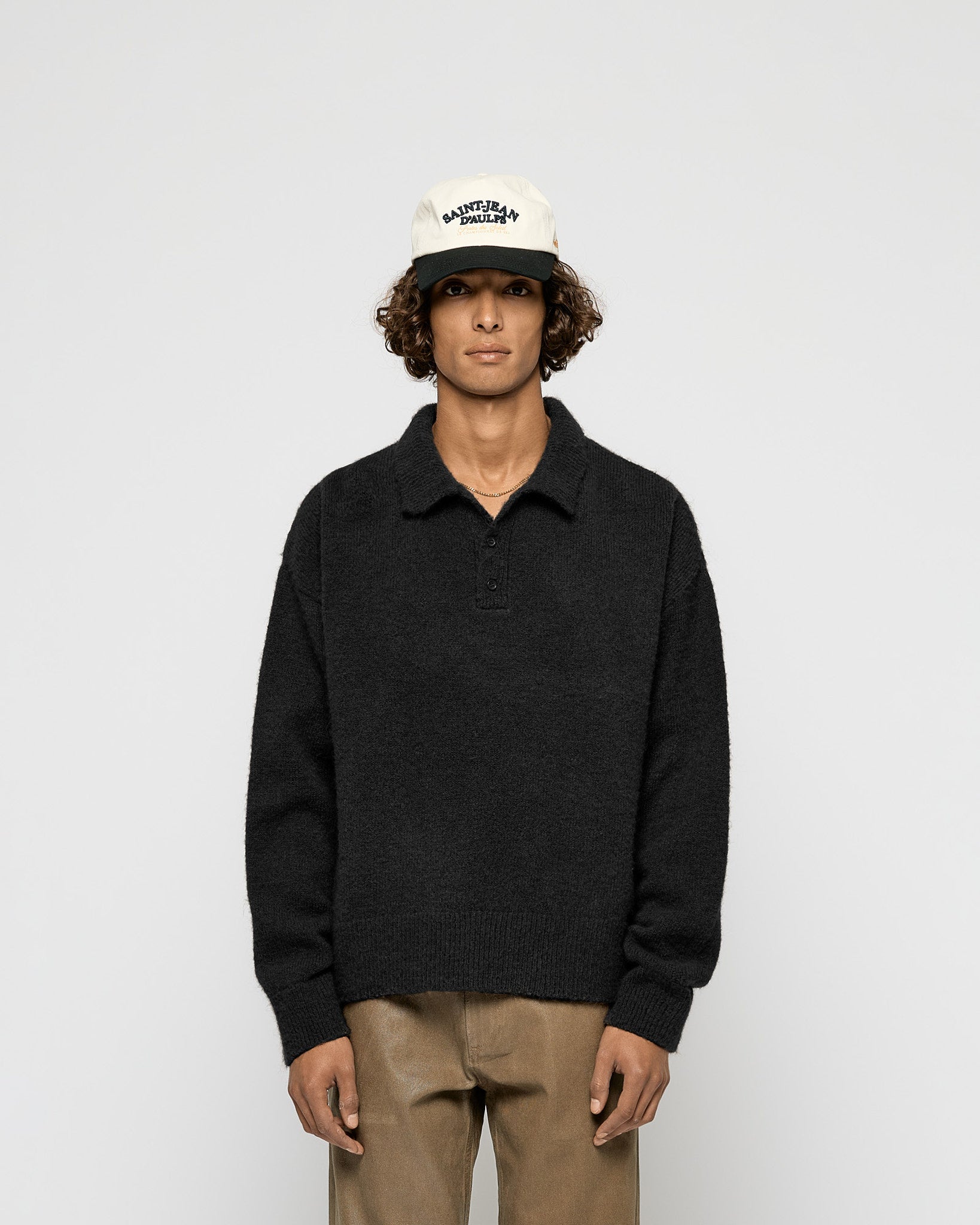 eightyfive-hairy-polo-sweater-strickpullover-black image 2