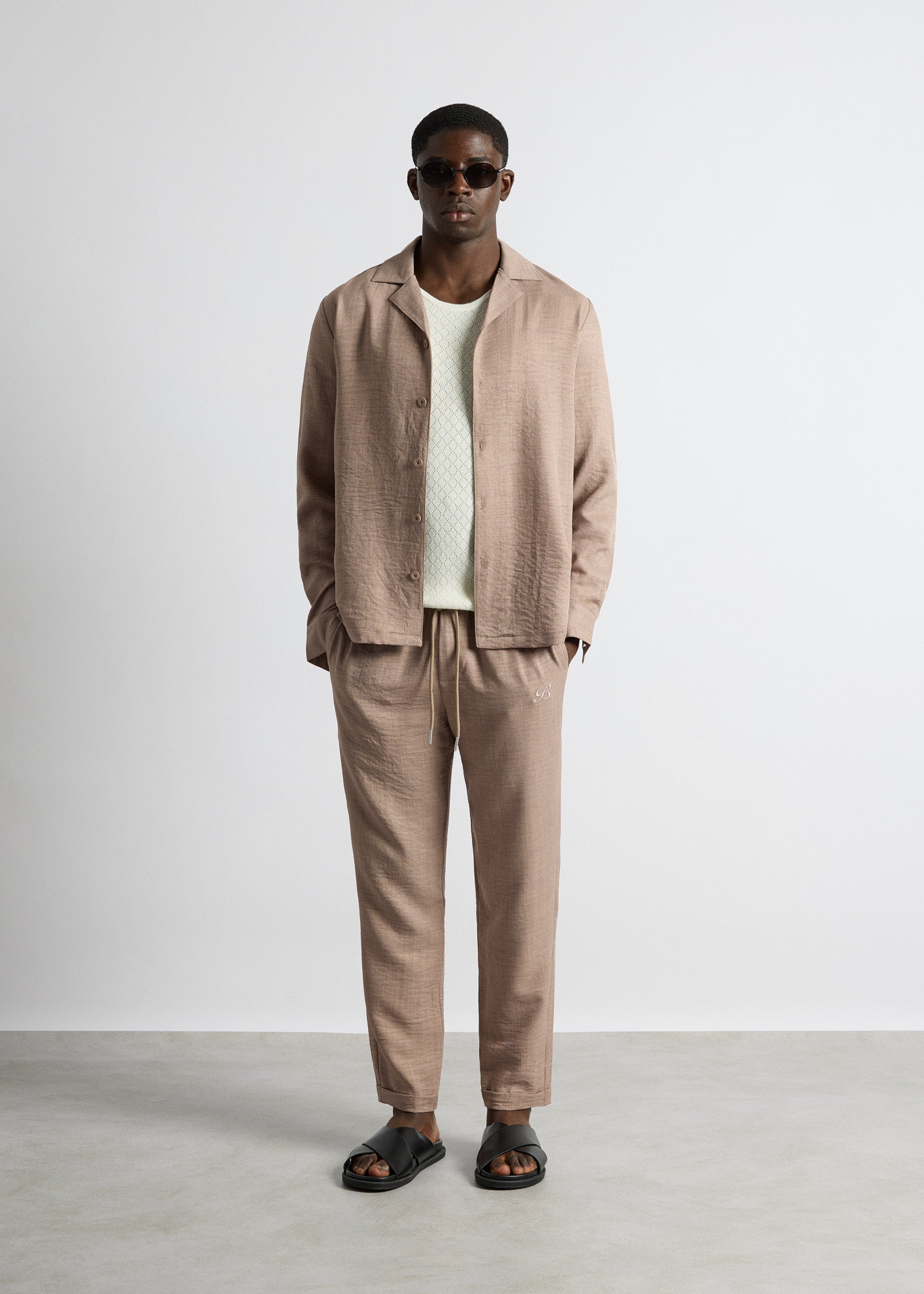 burocs-shirts-linen-look-langarmhemd-taupe-regular-fit image 5
