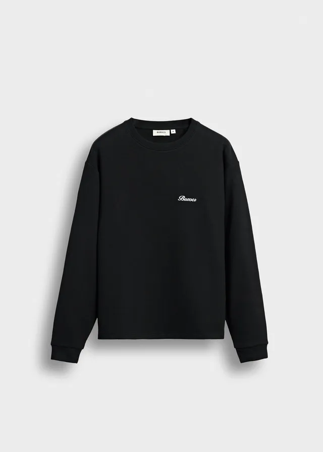burocs-waffle-longsleeve-black-relaxed-fit-m image 1