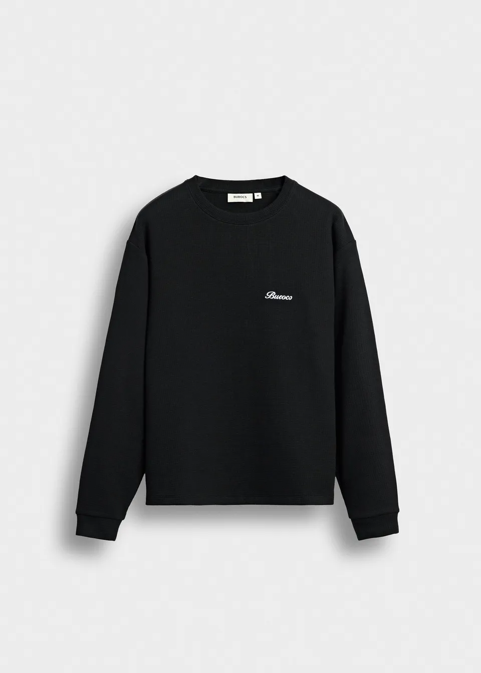burocs-waffle-longsleeve-black-relaxed-fit-m image 1
