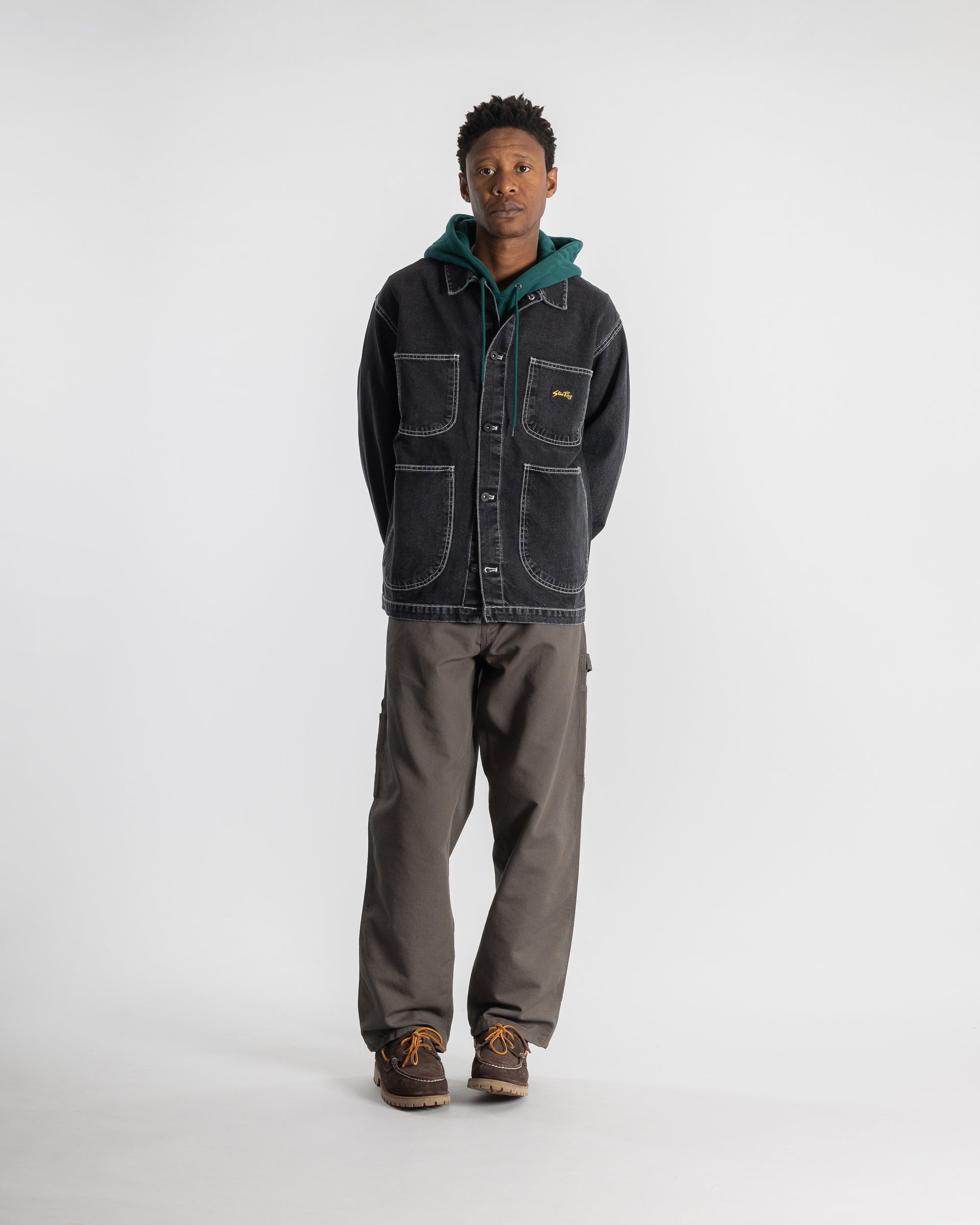stan-ray-coverall-jacket-arbeitsjacke-stonewashed-black-denim image 2