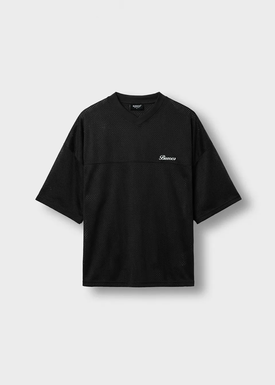 burocs-mesh-logo-t-shirt-black-oversize-polyester image 1