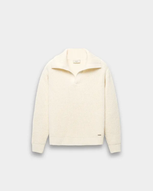 eightyfive-tops-knitted-polo-sweater-strickpullover-beige-wolle image 1