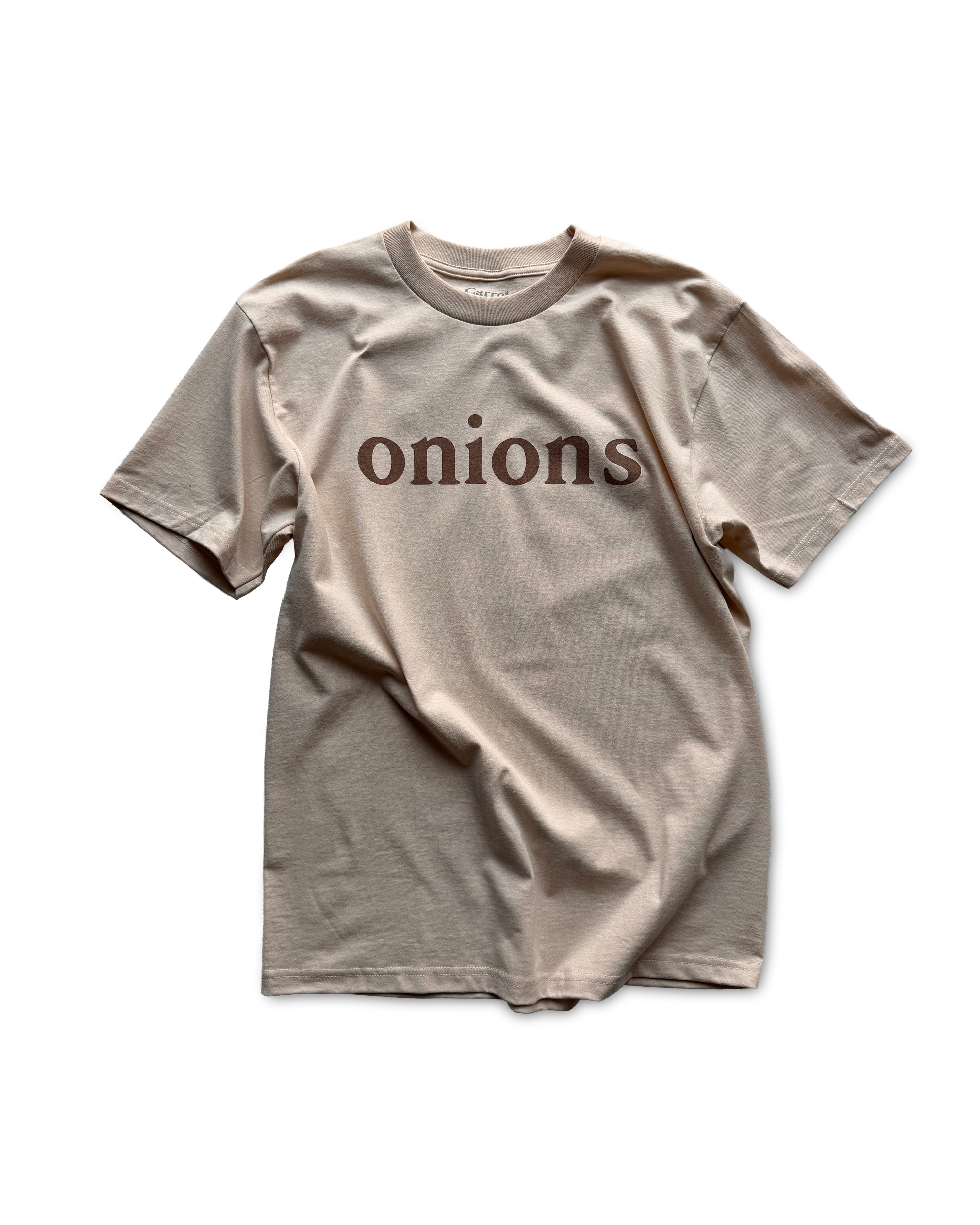 carrots-onions-wordmark-tee-t-shirt-bone-baumwolle image 1