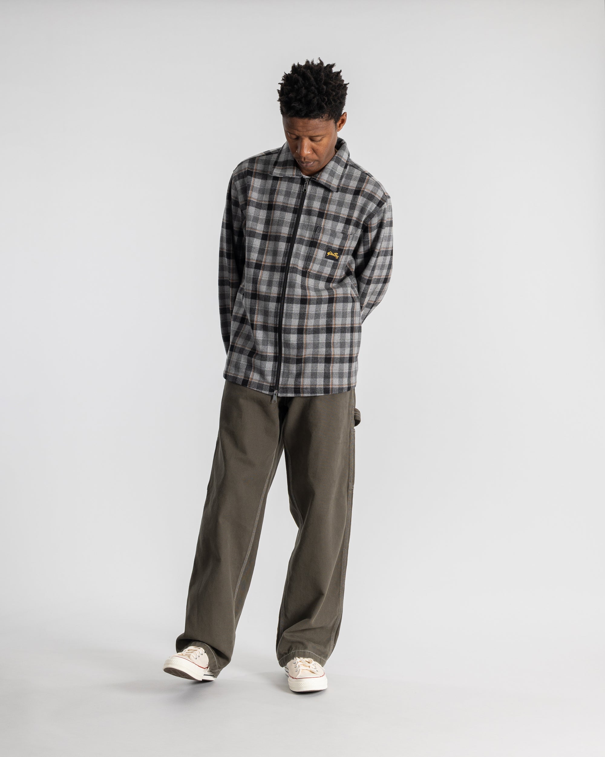 stan-ray-zip-shirt-hemdjacke-charcoal-plaid-flanell image 2