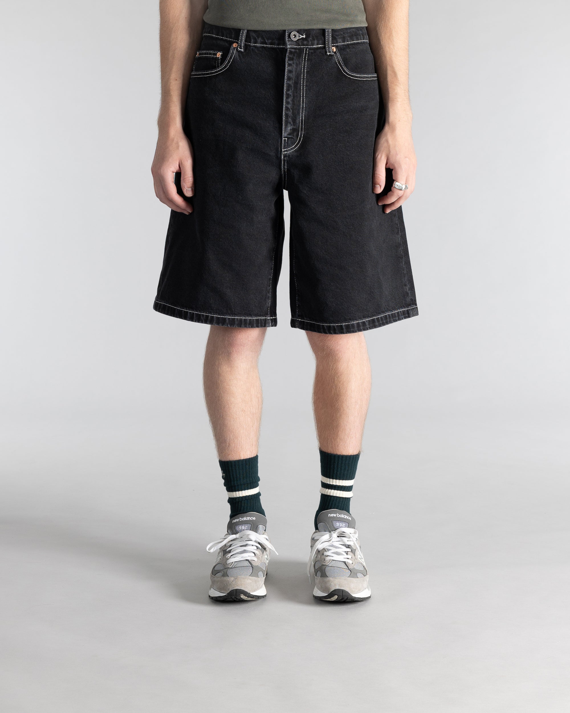 stan-ray-wide-5-short-jeansshorts-stonewashed-black-denim image 2