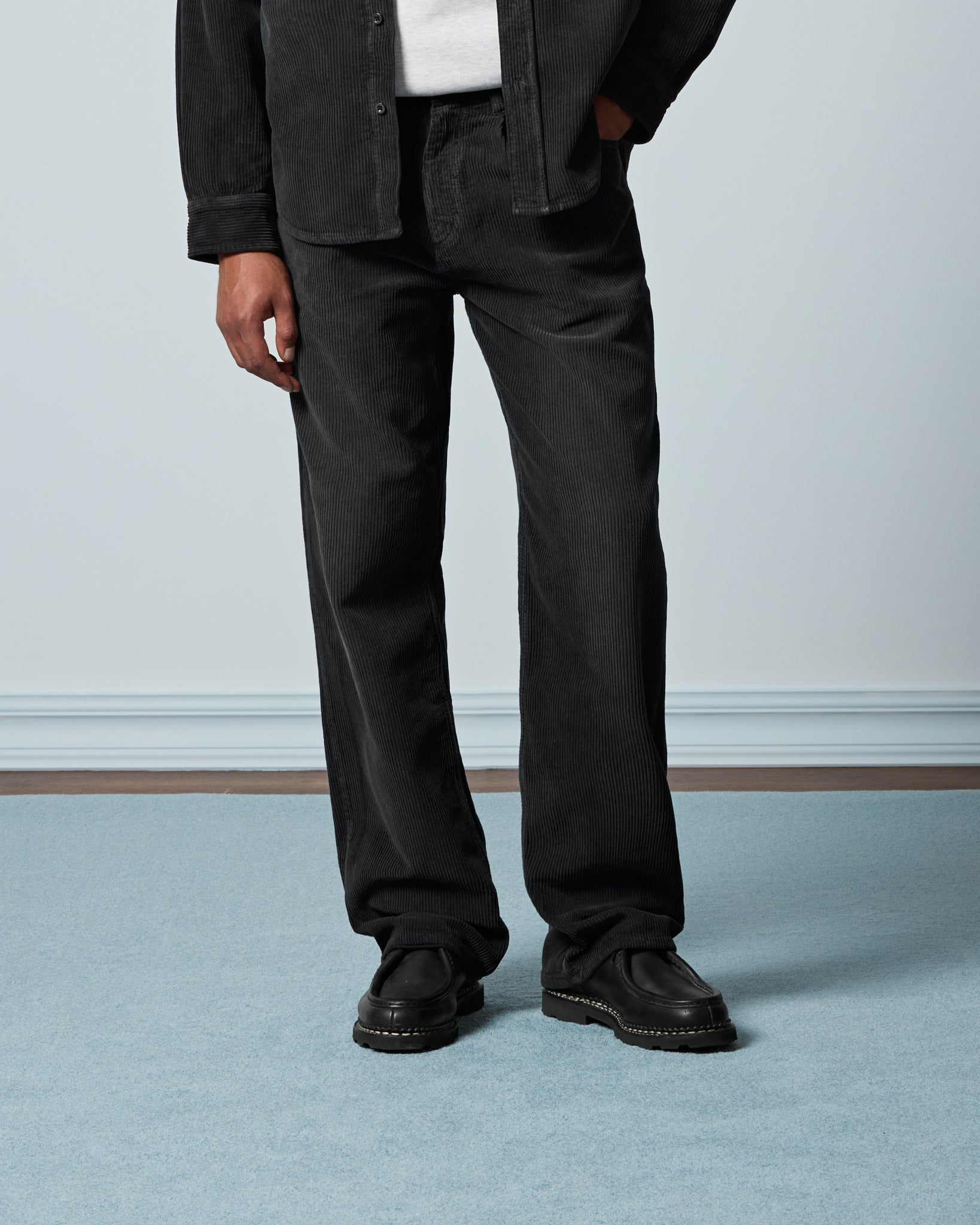 eightyfive-bottoms-washed-pleated-corduroy-pants-grey-black image 3