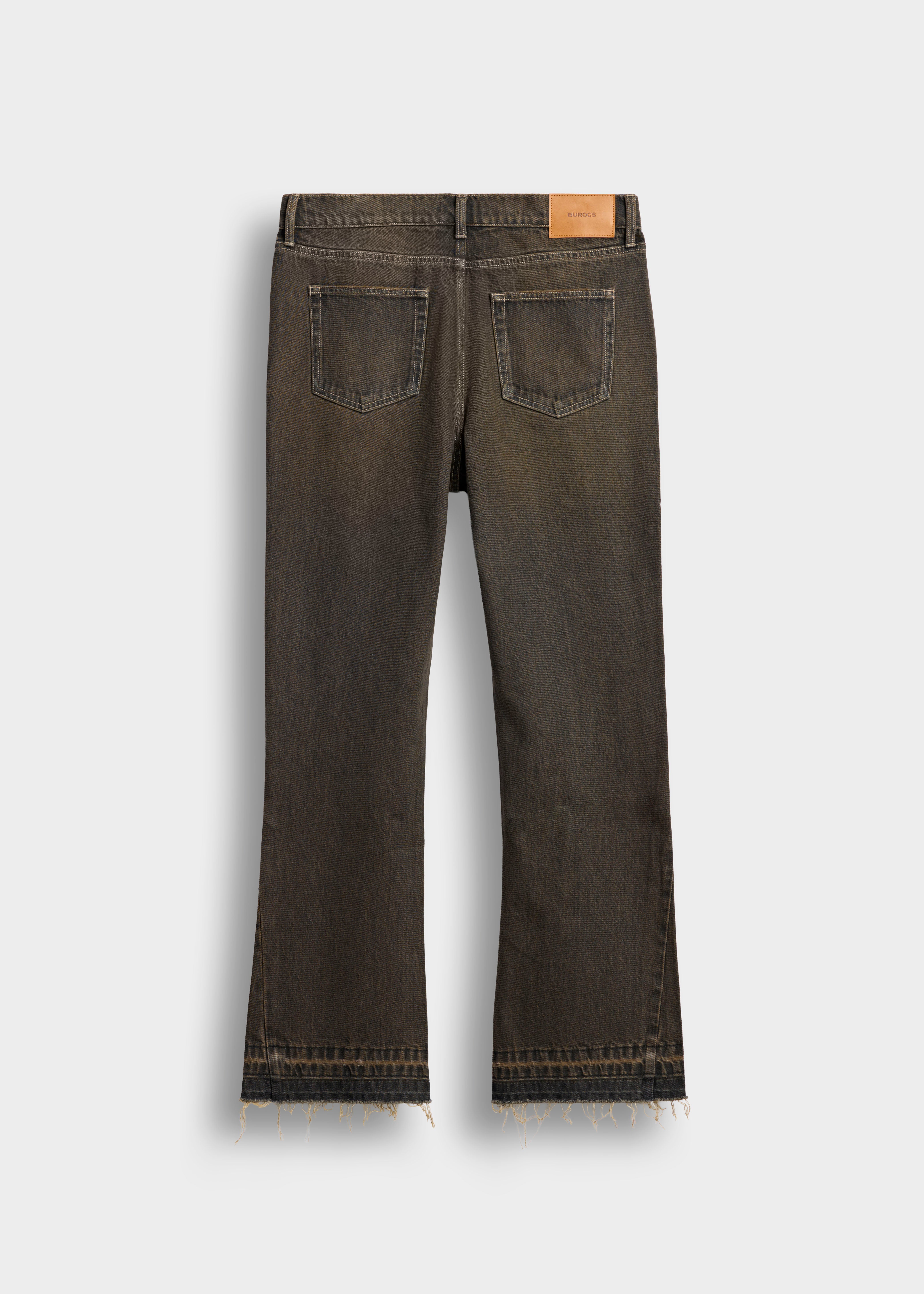burocs-tony-flared-open-hem-jeans-mud-grey image 2