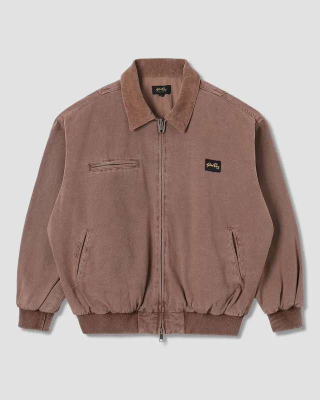 stan-ray-roughneck-collared-bomber-jacke-washed-acorn-baumwolle image 1