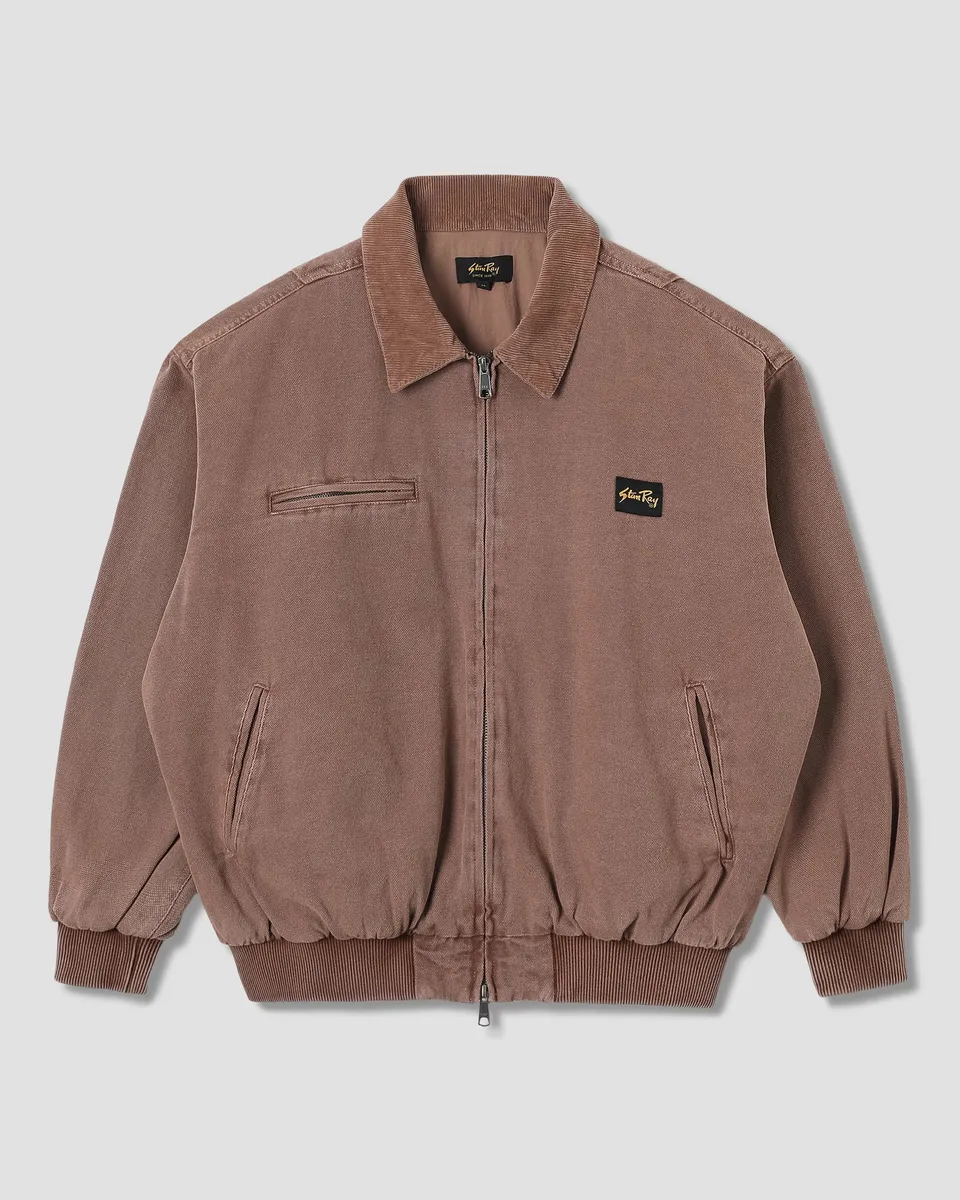stan-ray-roughneck-collared-bomber-jacke-washed-acorn-baumwolle image 1