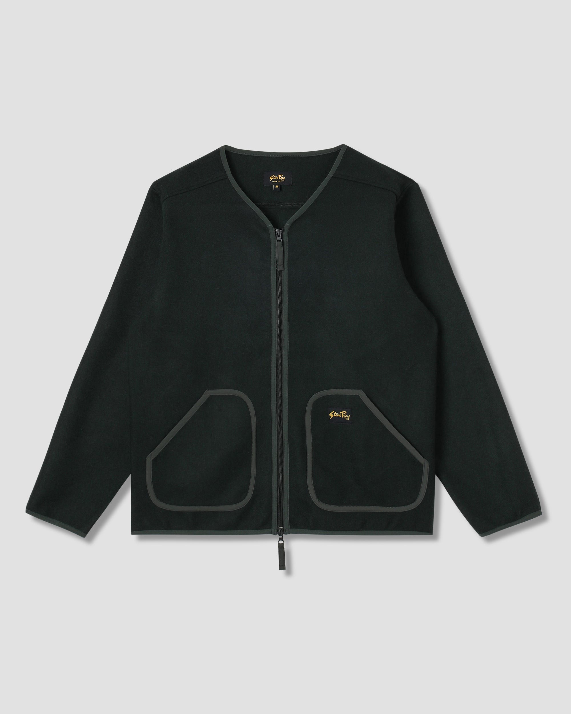 stan-ray-wool-fleece-cardigan-herren-botanical-green-wolle image 1