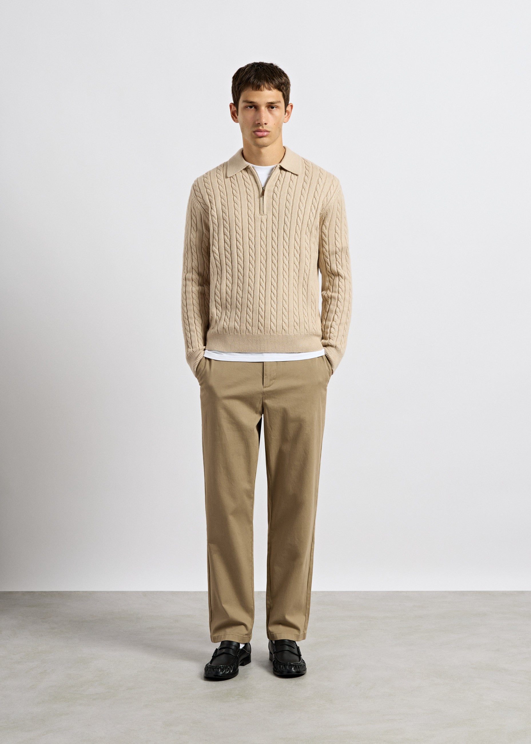 burocs-cable-knit-polo-sweater-beige-zopfstrick image 4