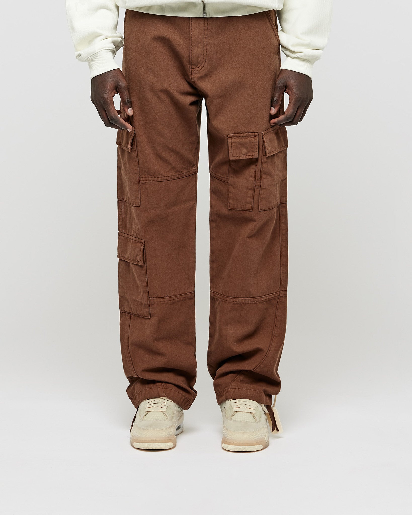 eightyfive-5-pocket-cargo-pants-brown-straight-fit image 2