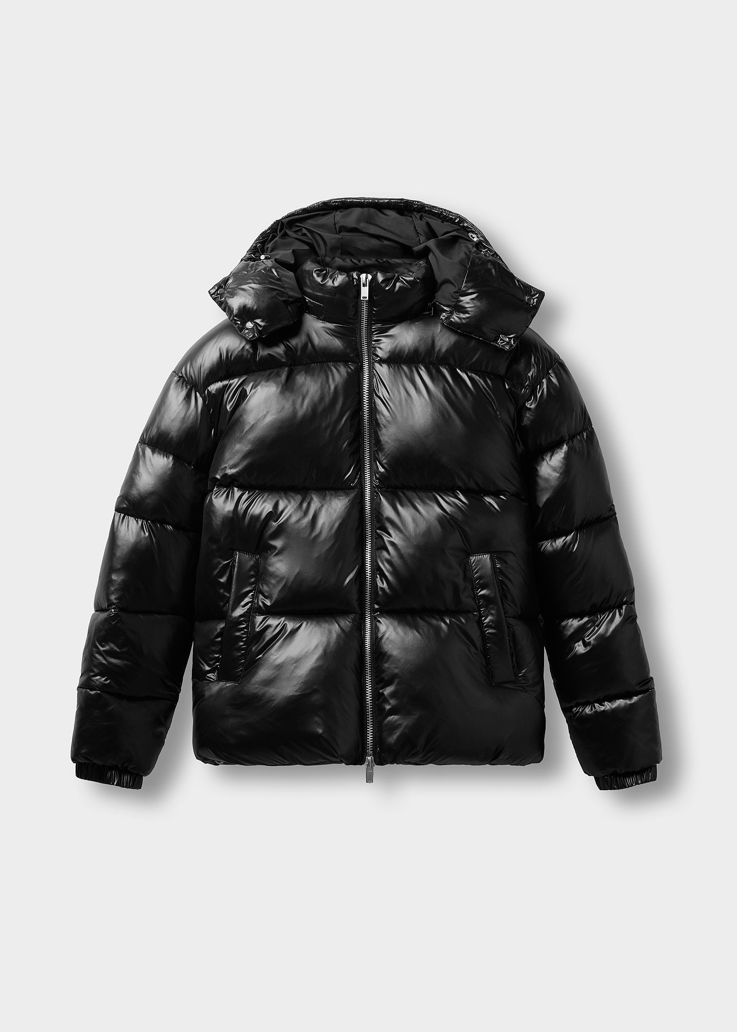 burocs-hooded-puffer-jacket-steppjacke-black-glossy-nylon image 1