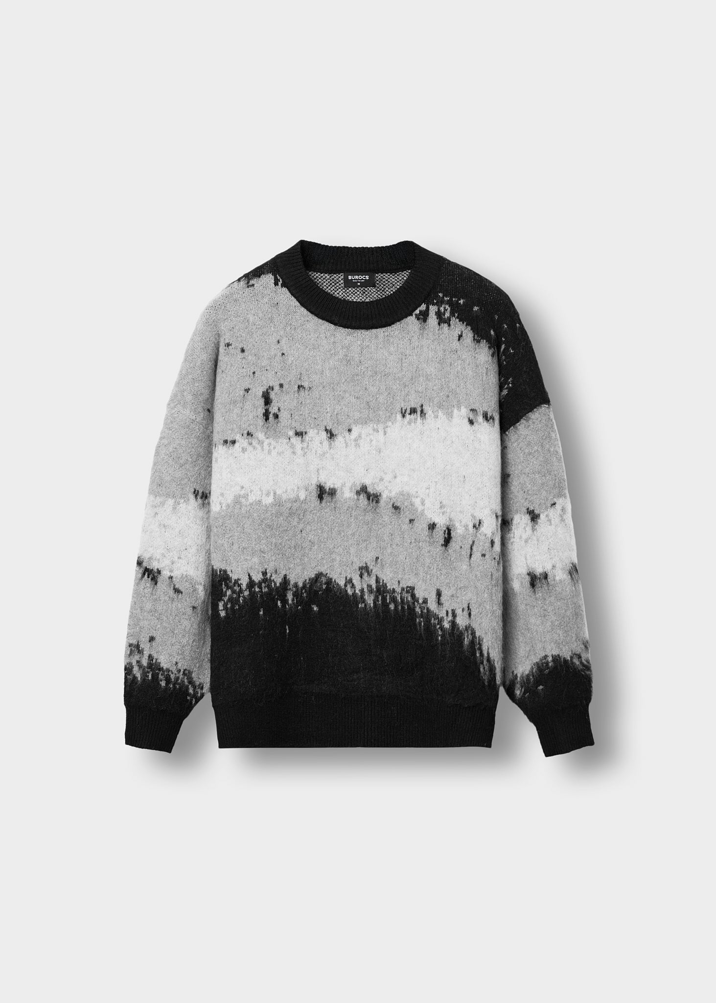 burocs-knitwear-hairy-cloudtrace-knit-sweater-grey-m image 4
