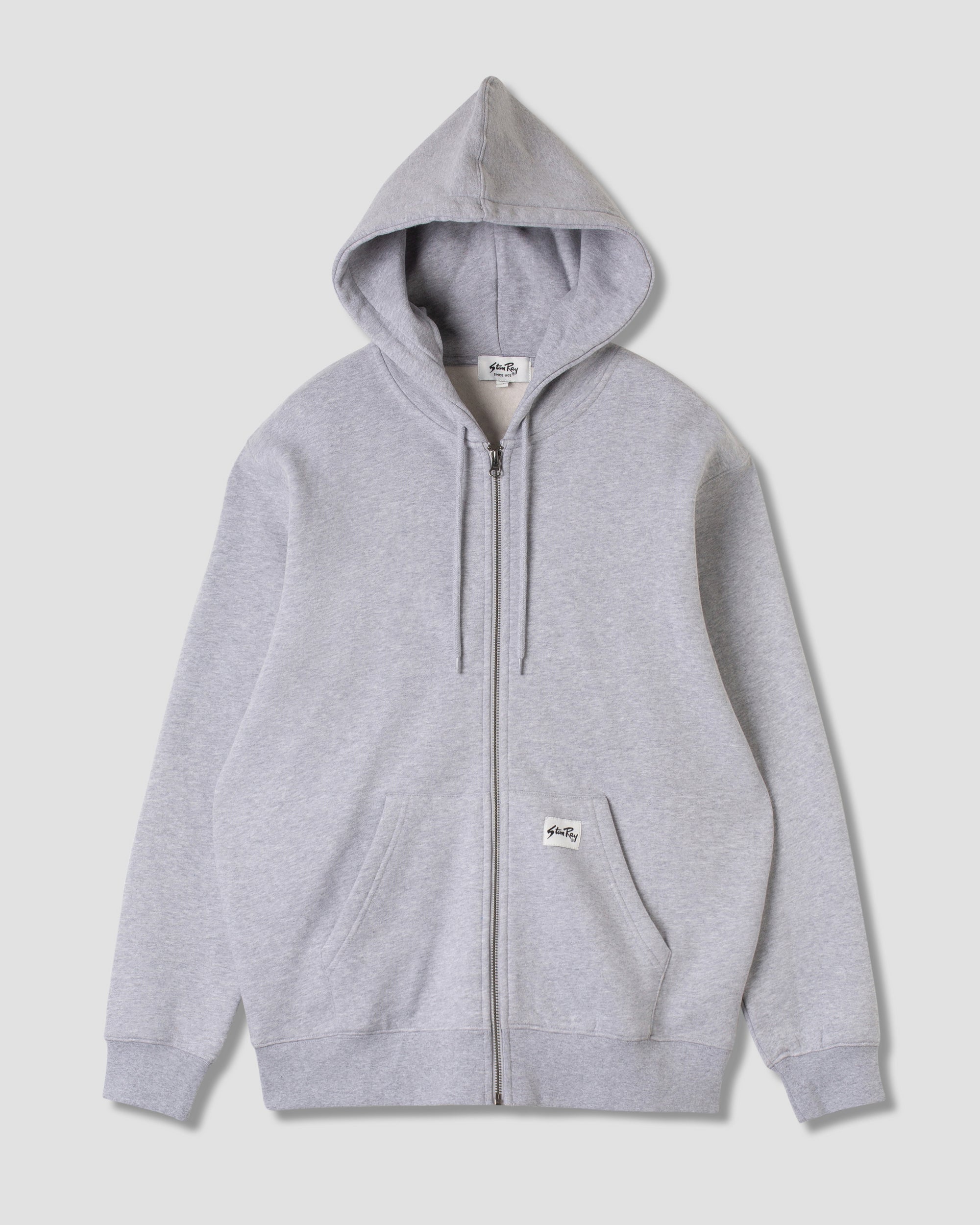 stan-ray-patch-zip-hood-hoodie-grey-marl-baumwolle image 1