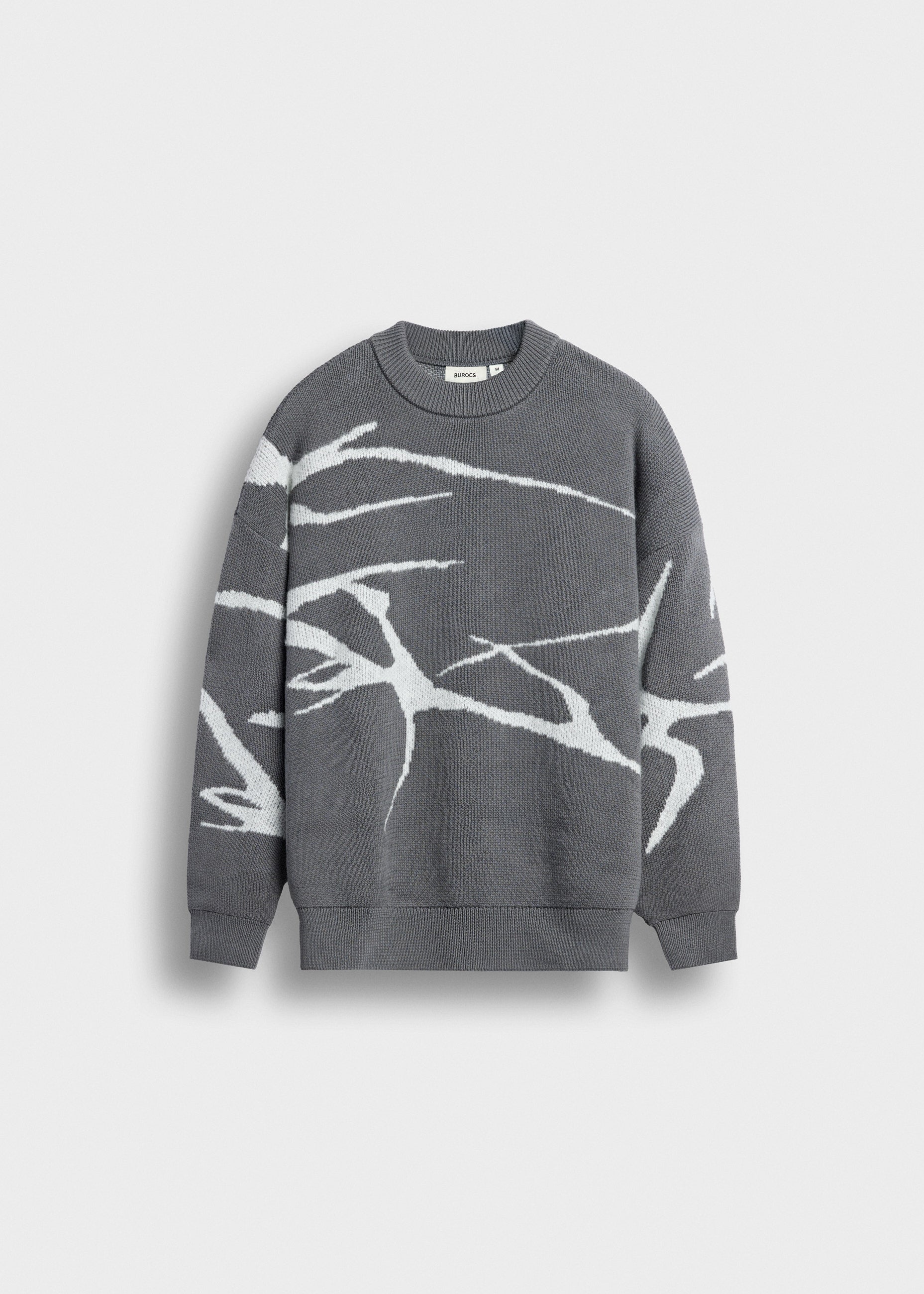 burocs-jacquard-knit-sweater-grey-oversized image 1