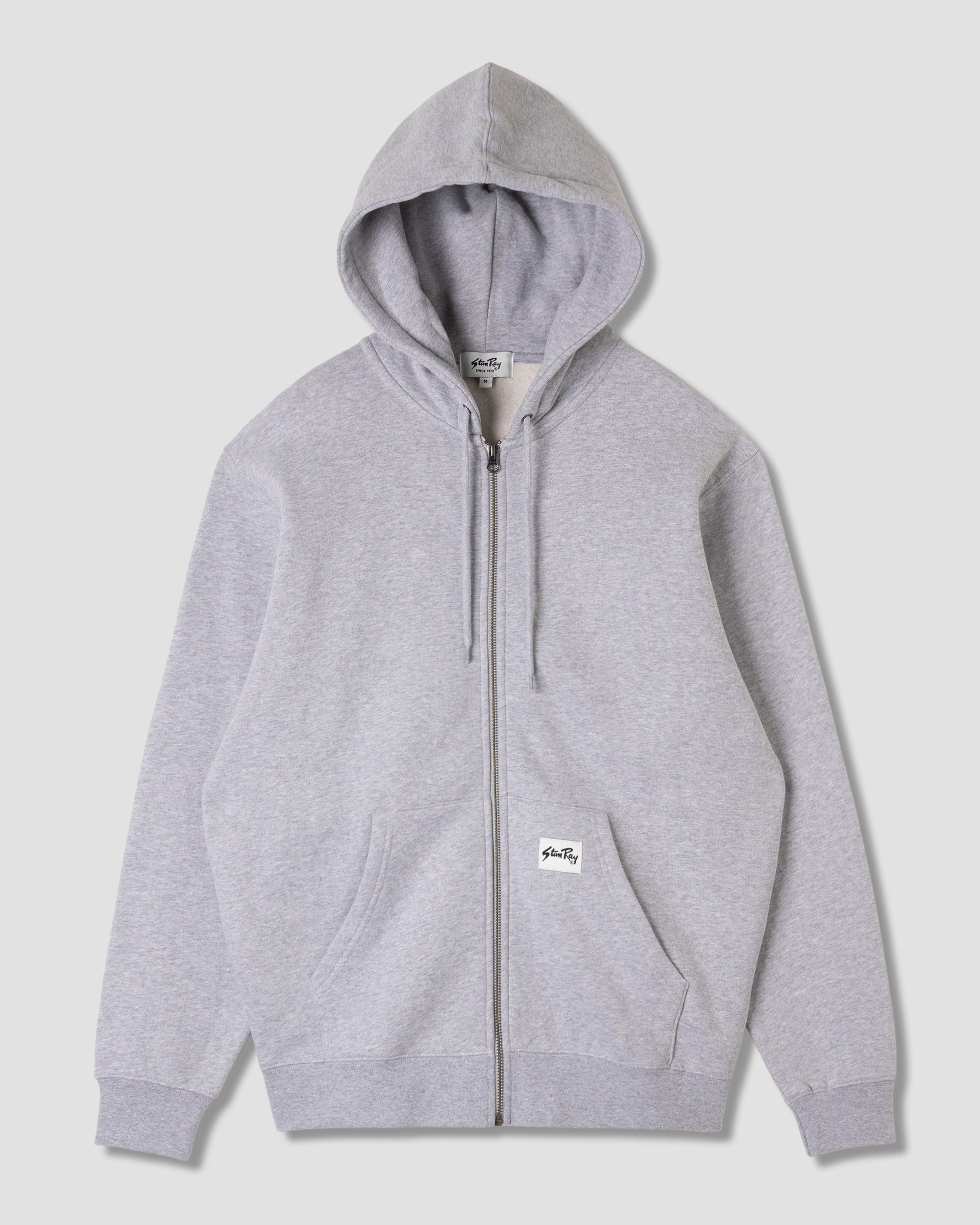 stan-ray-patch-zip-hood-hoodie-grey-heather-baumwolle image 1