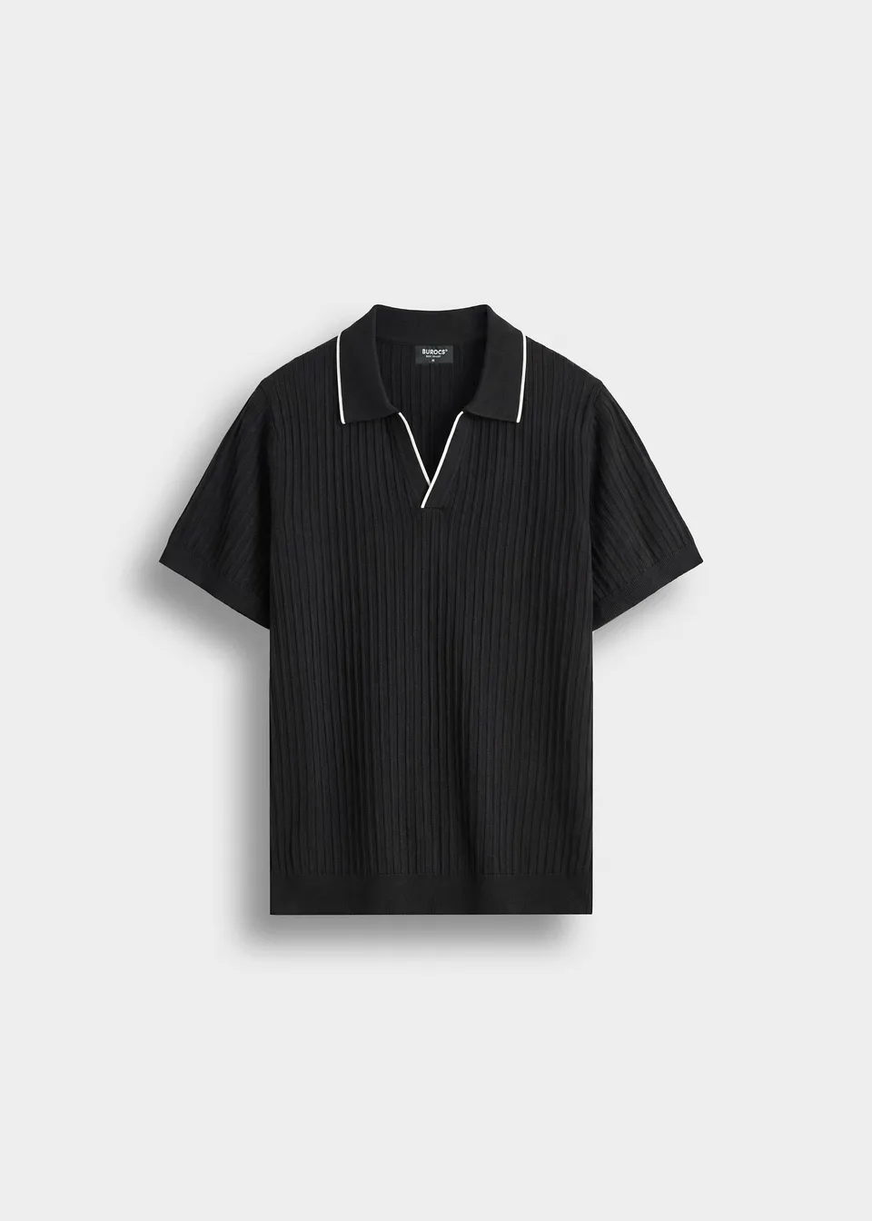 burocs-polo-t-shirt-herren-black-feinstrick-viskose image 1