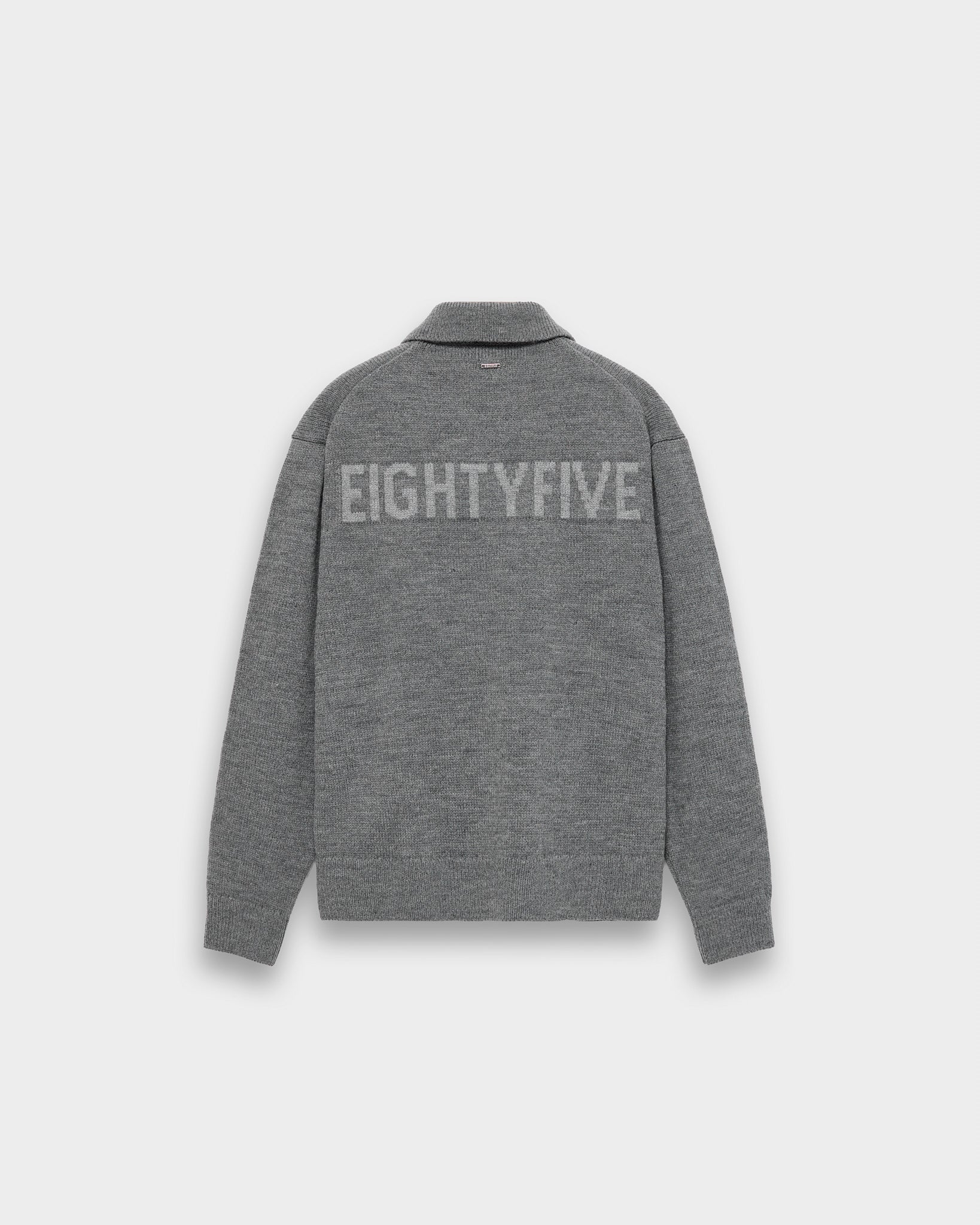 eightyfive-tops-wool-blend-zip-cardigan-strickjacke-grey-melange image 2