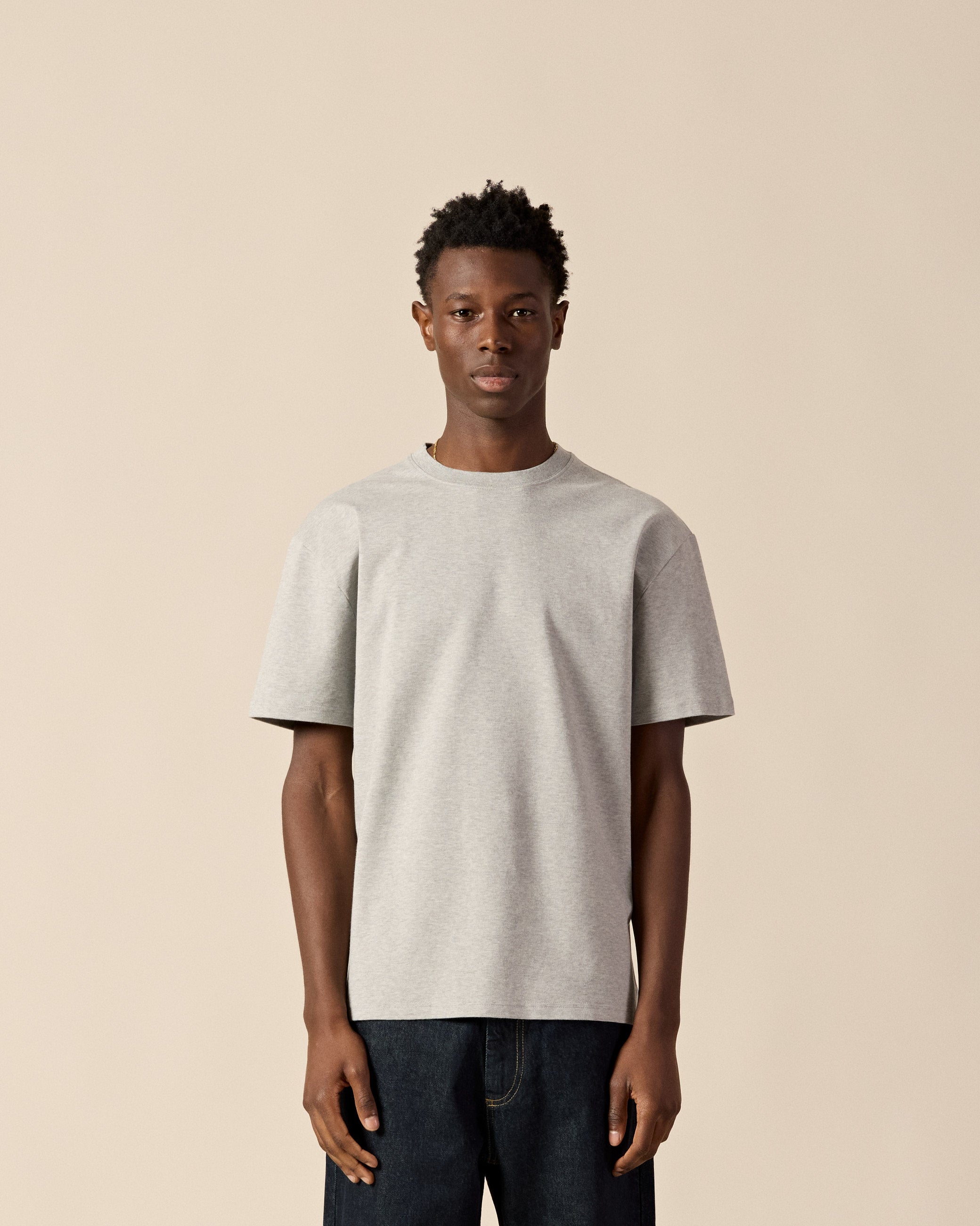 eightyfive-signature-regular-t-shirt-herren-ash-grey-basic image 3