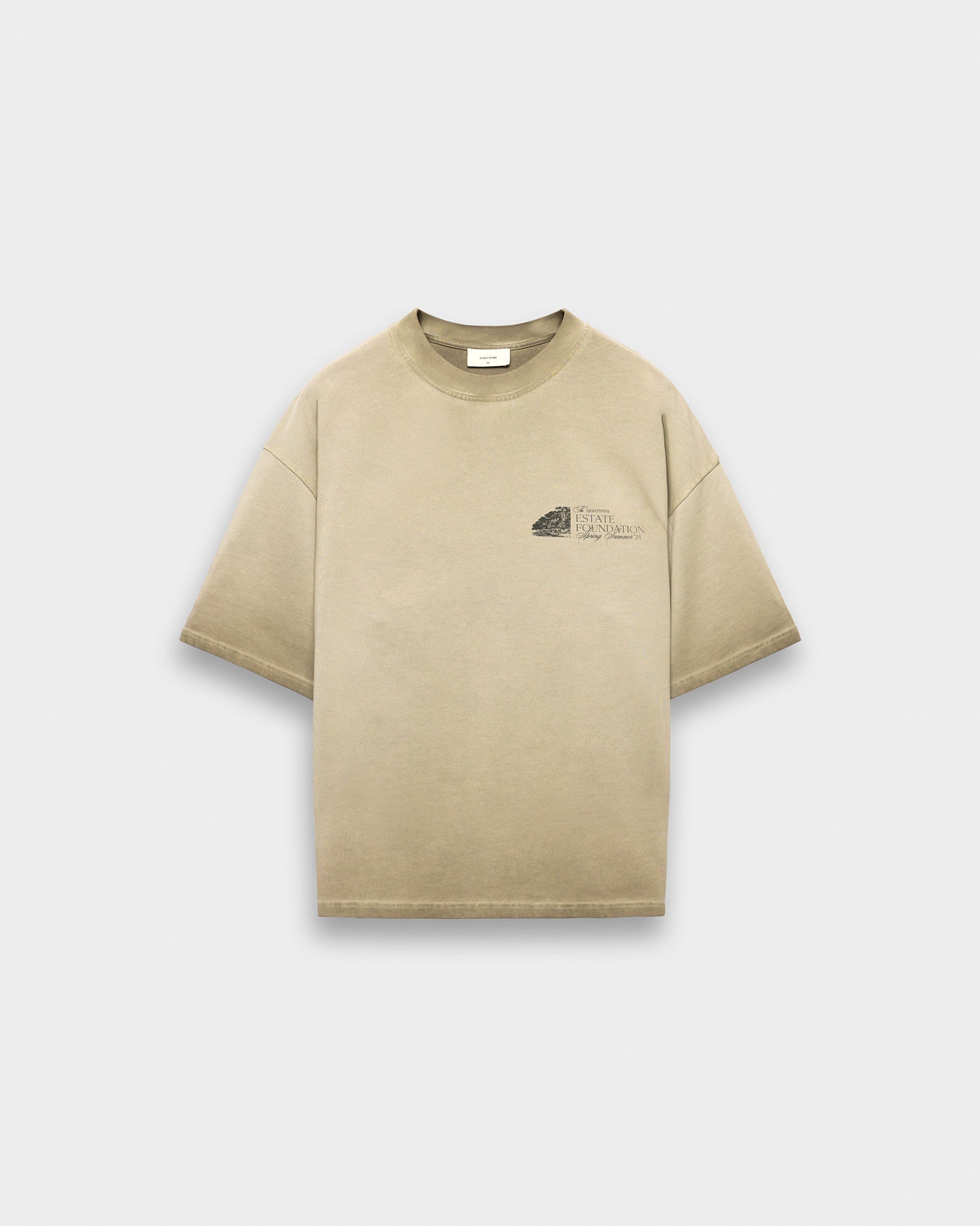 eightyfive-estate-cropped-t-shirt-herren-mocha-washed-look image 1