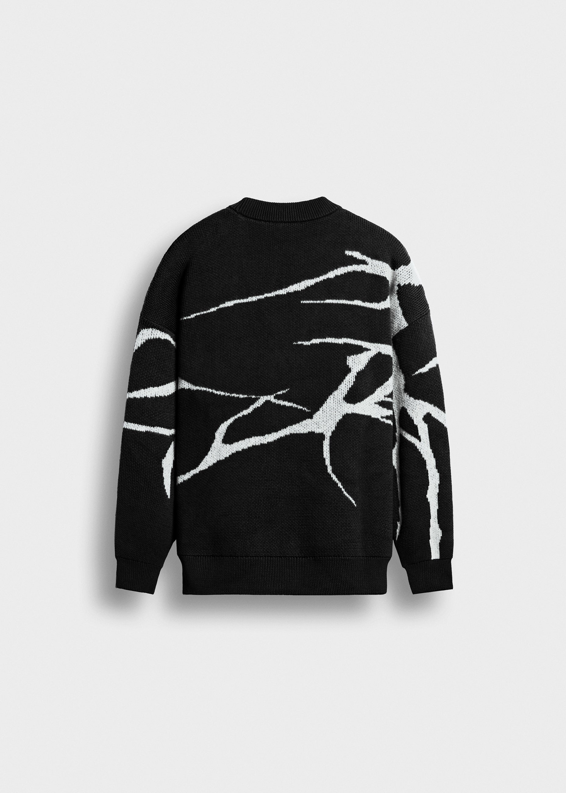 burocs-jacquard-knit-sweater-schwarz-rundhals image 2