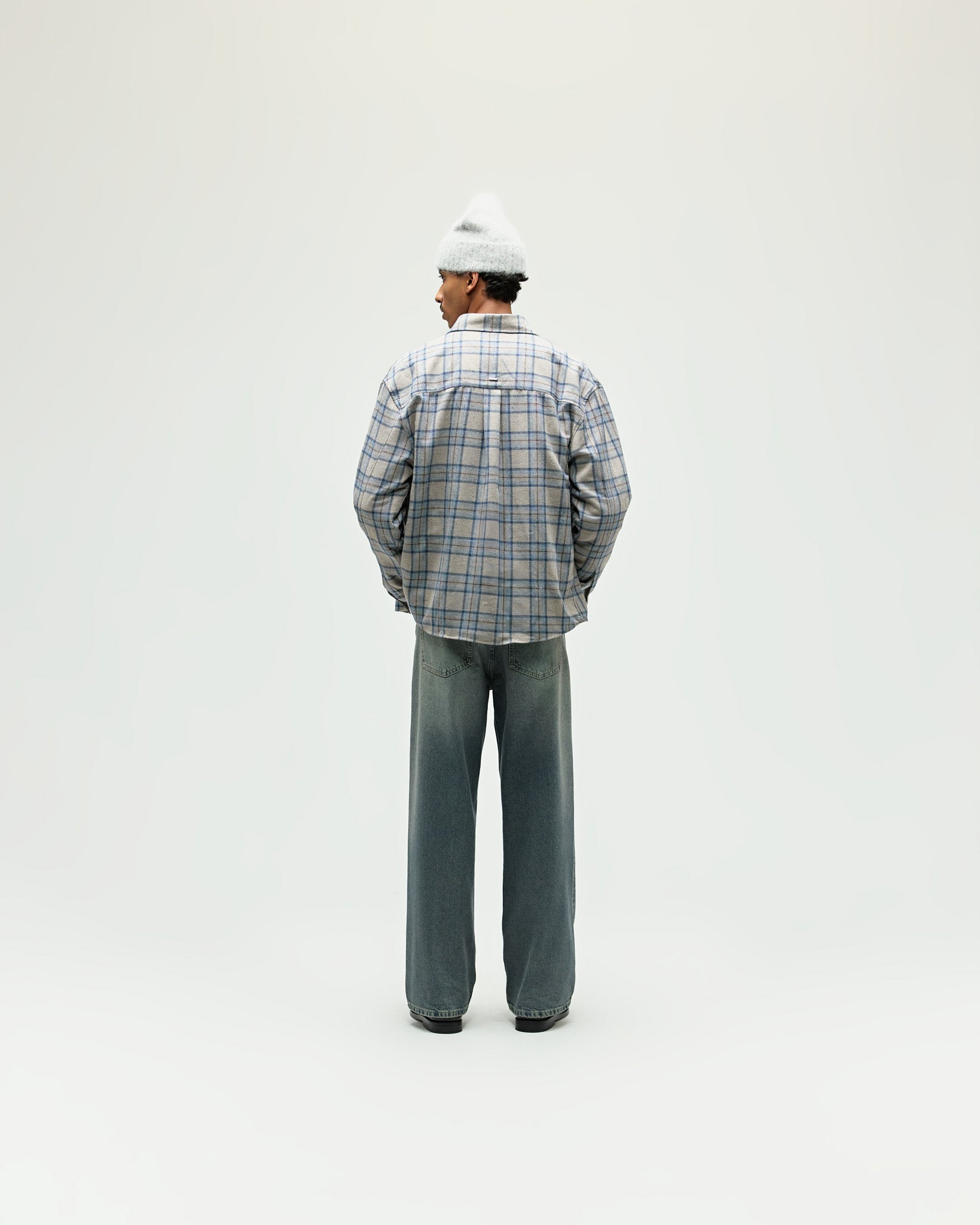 eightyfive-tops-checked-shirt-flanellhemd-grey-relaxed image 5