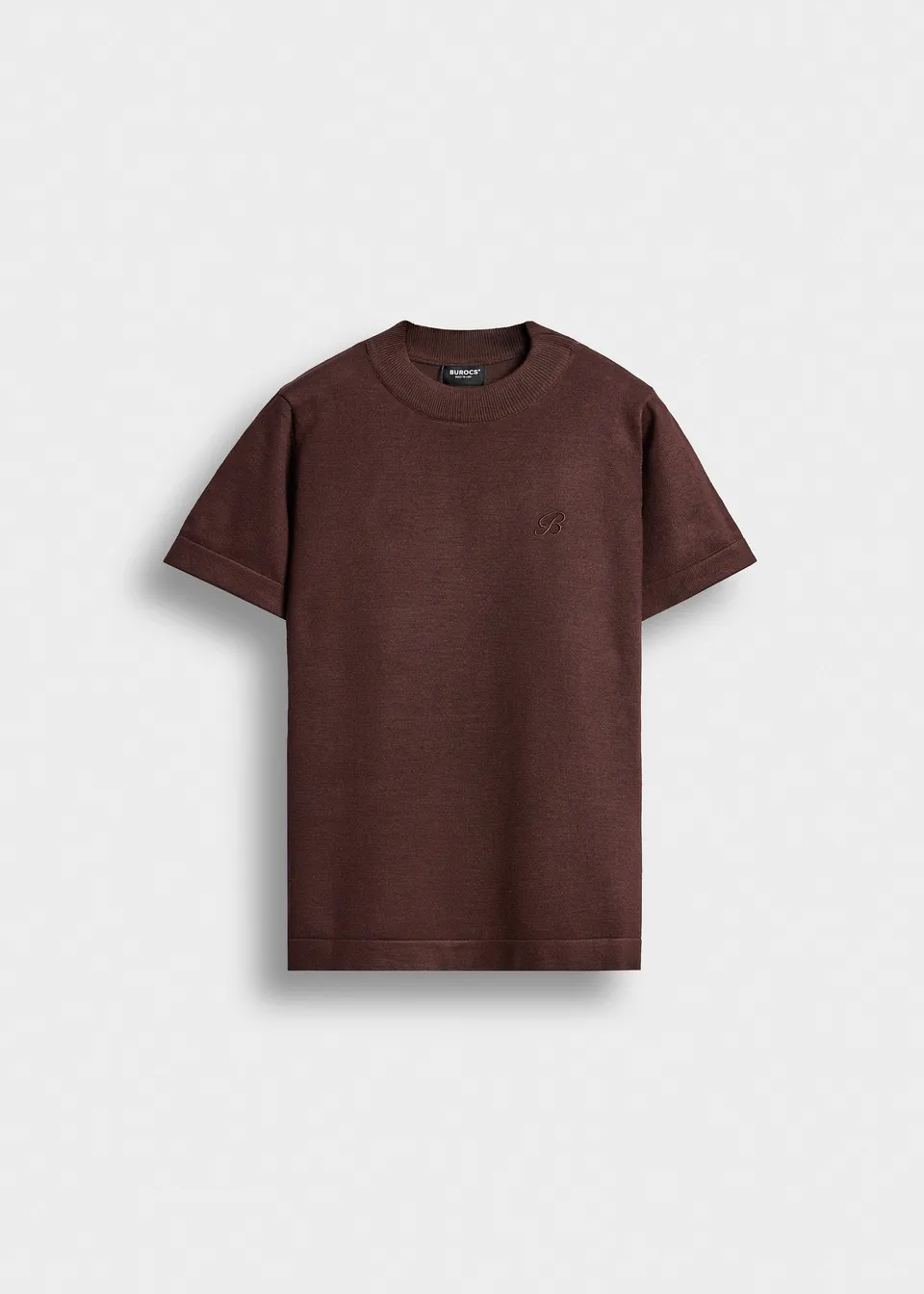 burocs-fine-knit-t-shirt-brown-slim-fit-feinstrick image 1