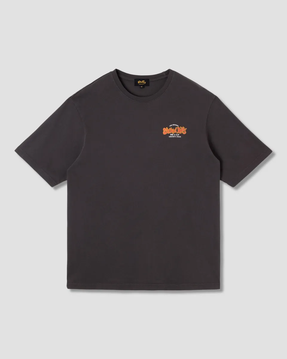 stan-ray-bbq-tee-t-shirt-raven-black-baumwolle image 1