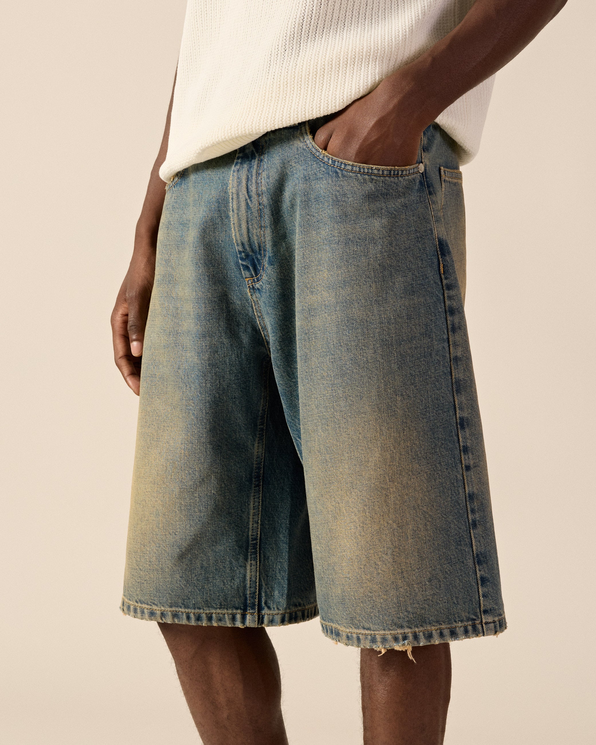 eightyfive-distressed-baggy-jorts-azure-blue-denim-shorts image 6