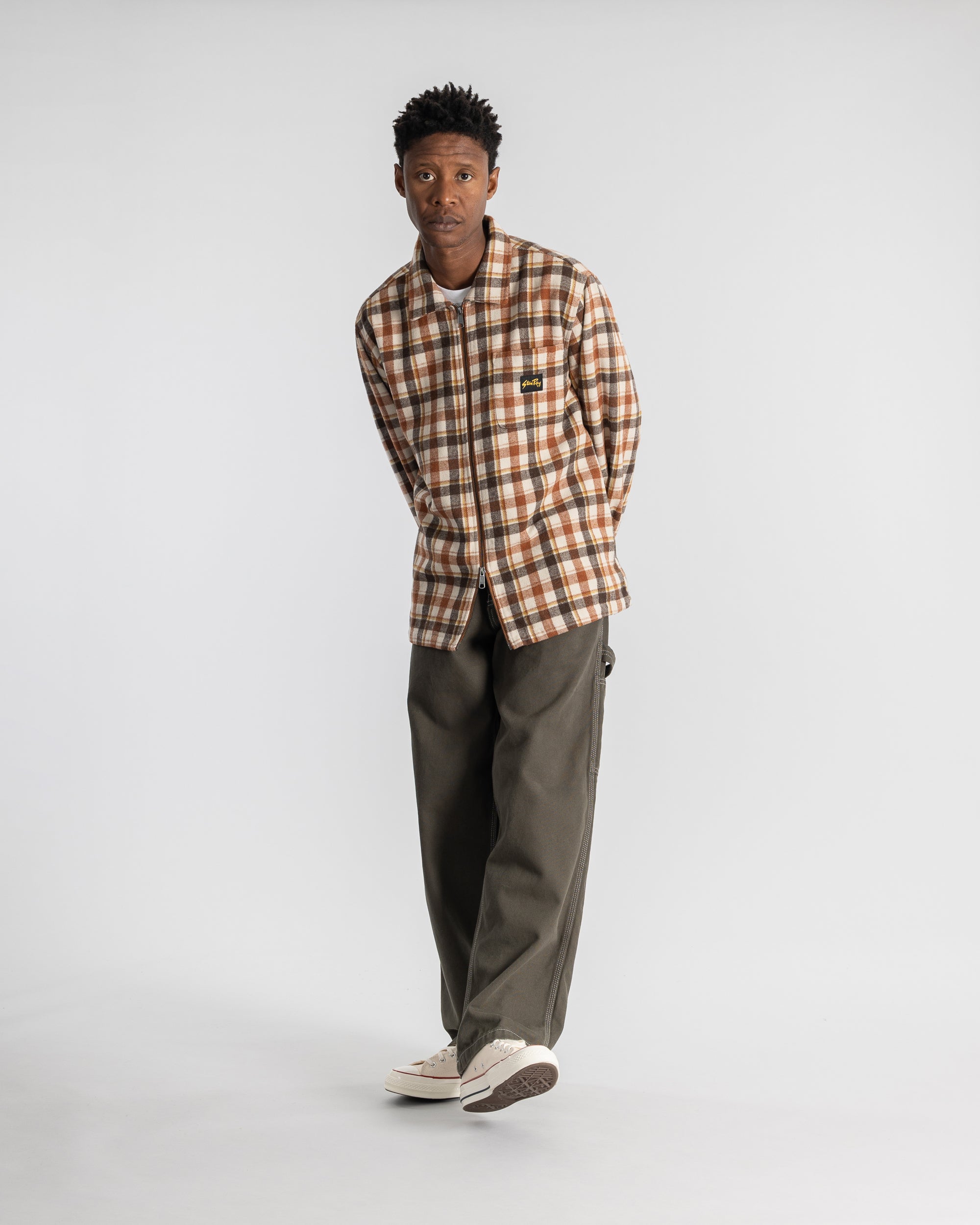 stan-ray-zip-shirt-hemd-tan-plaid-kariert image 2