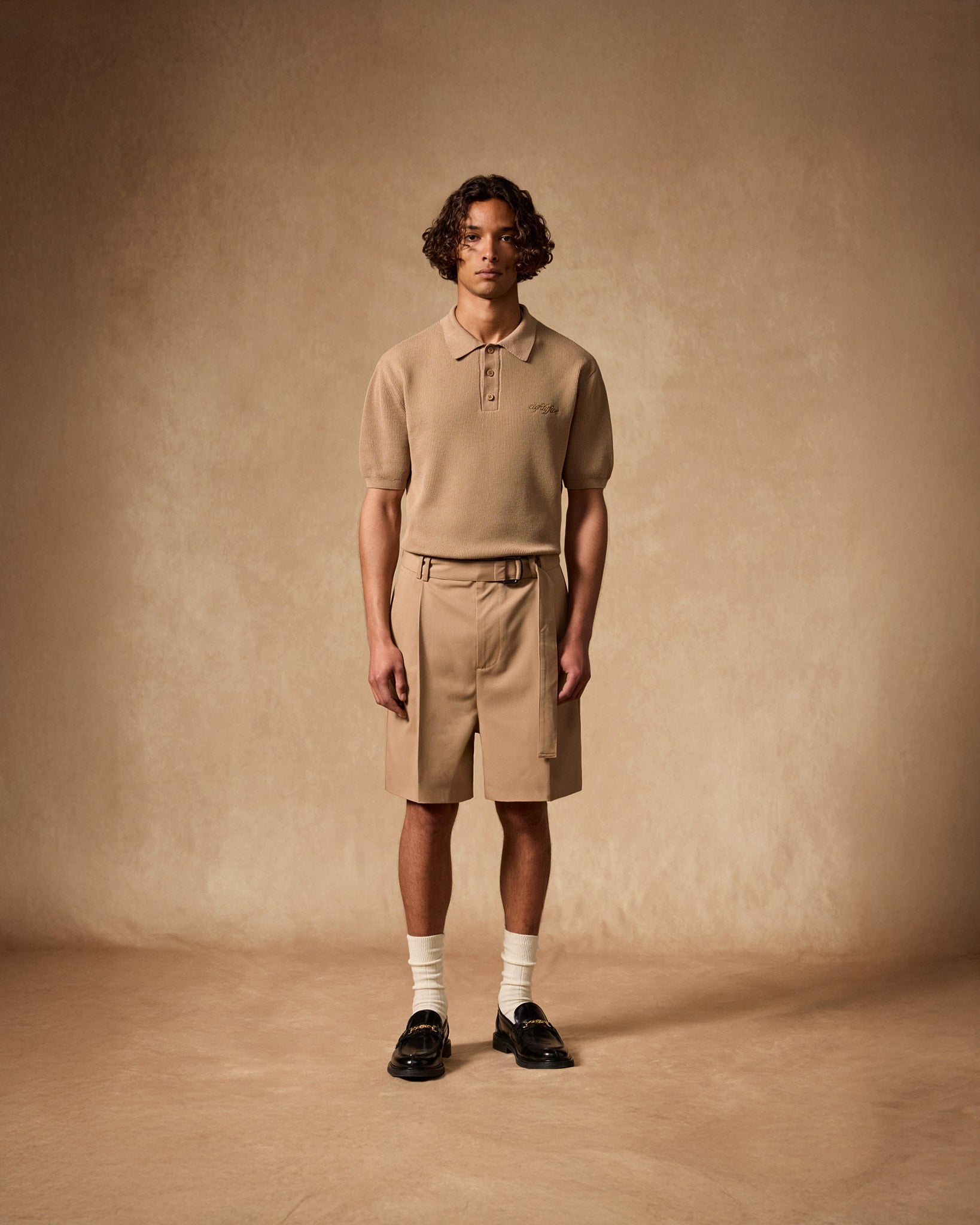 eightyfive-knit-polo-herren-mocha-regular-fit-baumwolle image 4