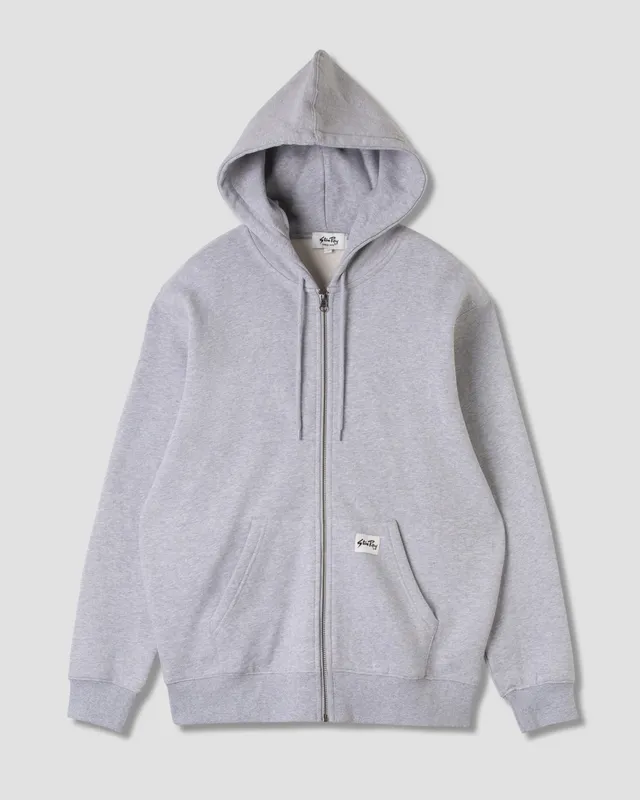 stan-ray-patch-zip-hood-hoodie-grey-marl-baumwolle image 1