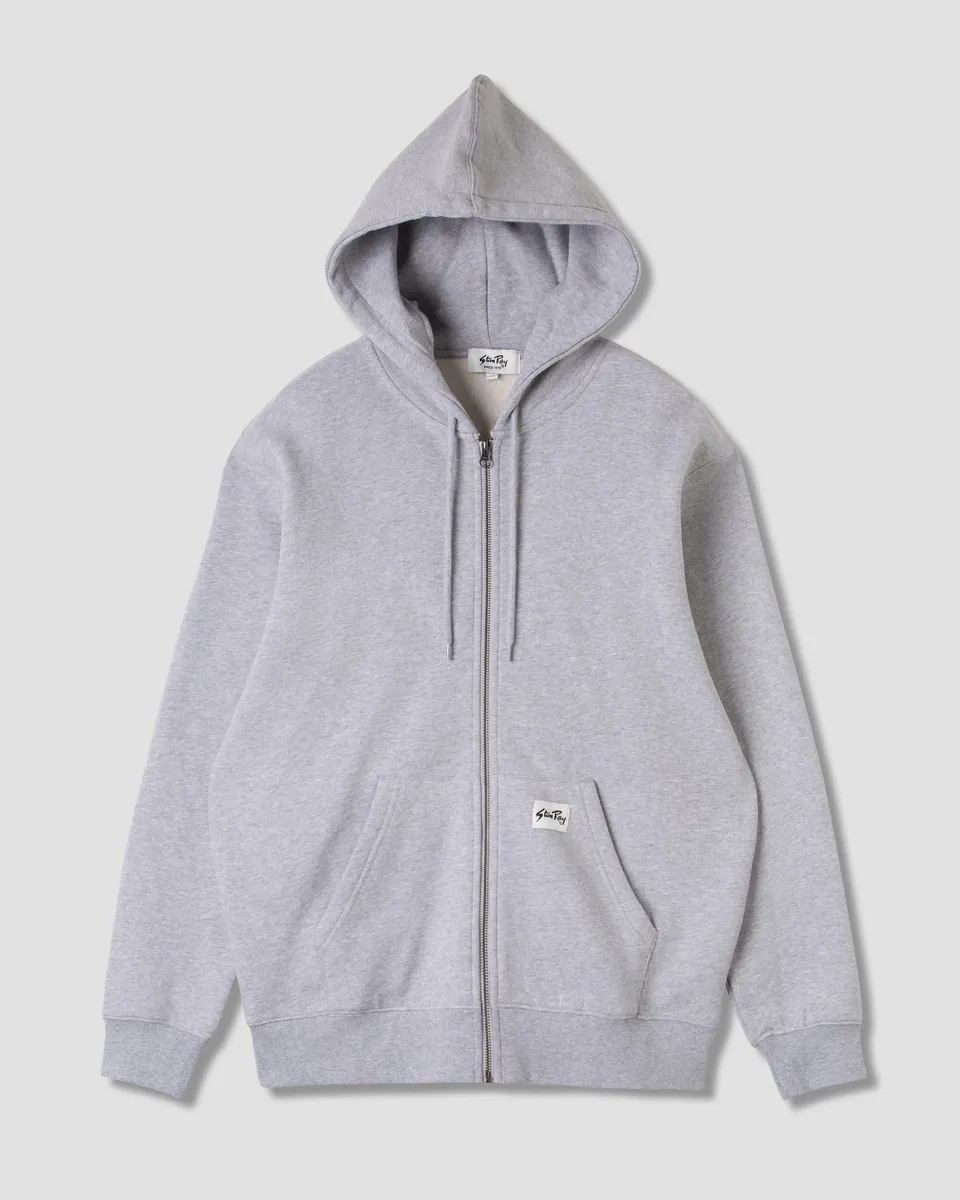 stan-ray-patch-zip-hood-hoodie-grey-marl-baumwolle image 1