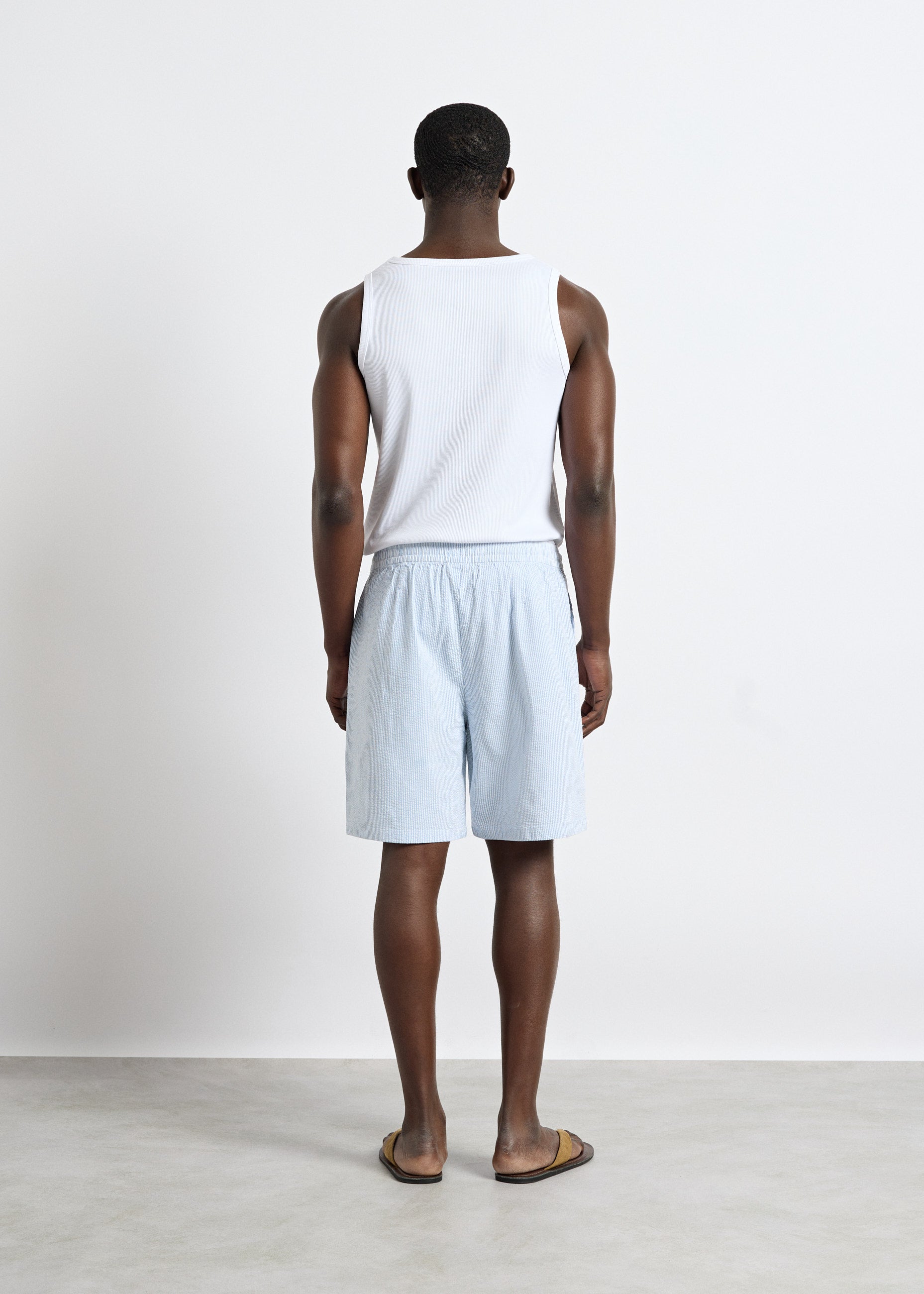 burocs-striped-seersucker-shorts-kurze-hose-blue-baumwolle image 6