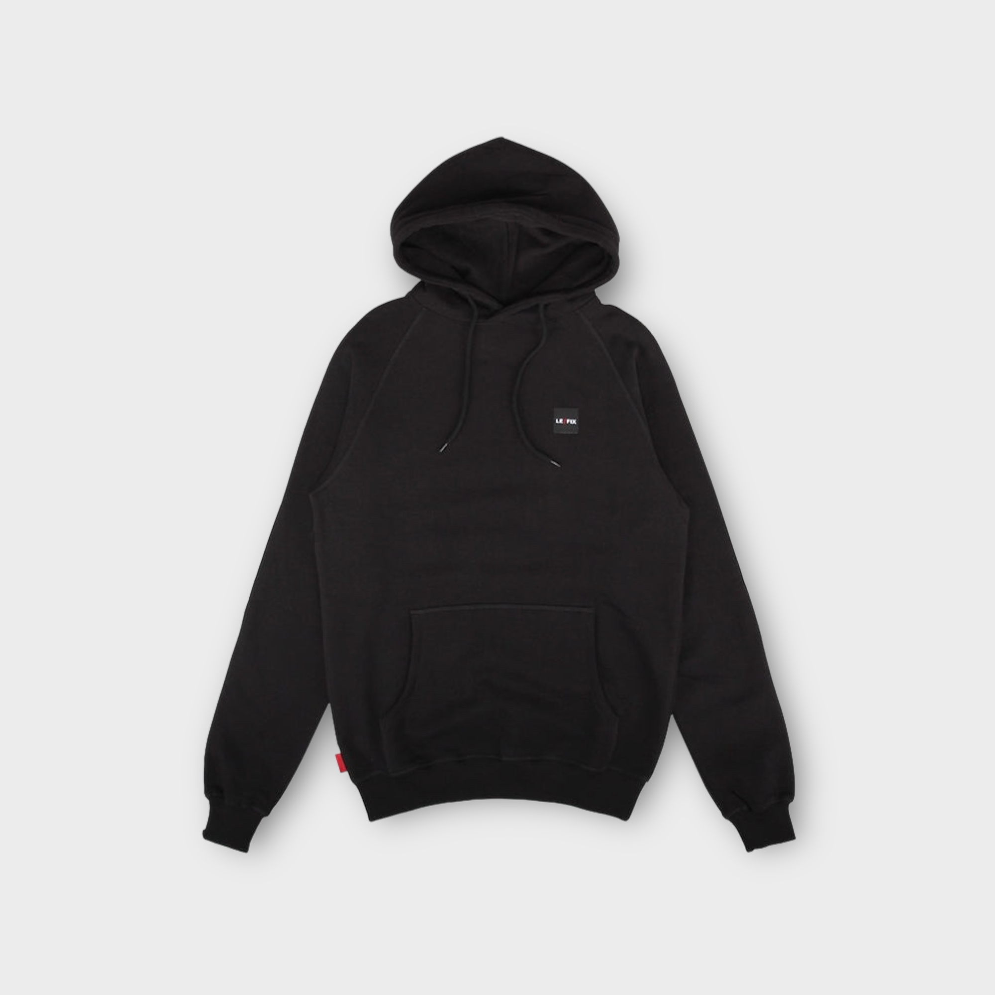 le-fix-patch-hoodie-kapuzenpullover-schwarz-baumwolle image 1