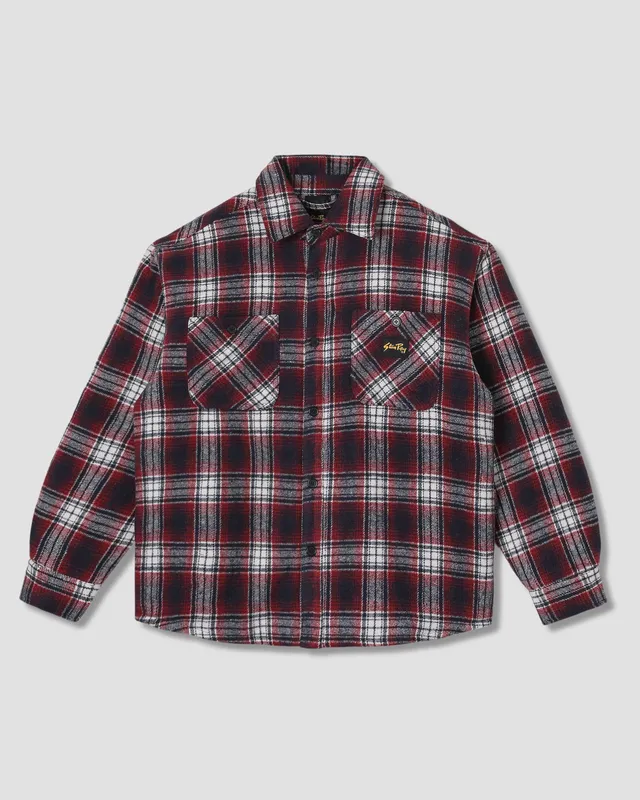 stan-ray-quilted-overshirt-rot-plaid-wattiert image 1