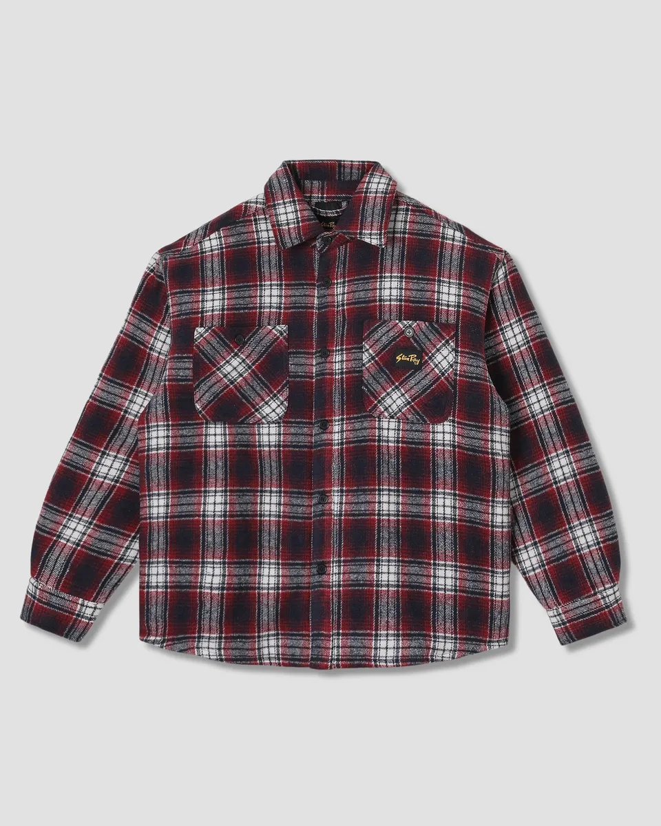 stan-ray-quilted-overshirt-rot-plaid-wattiert image 1