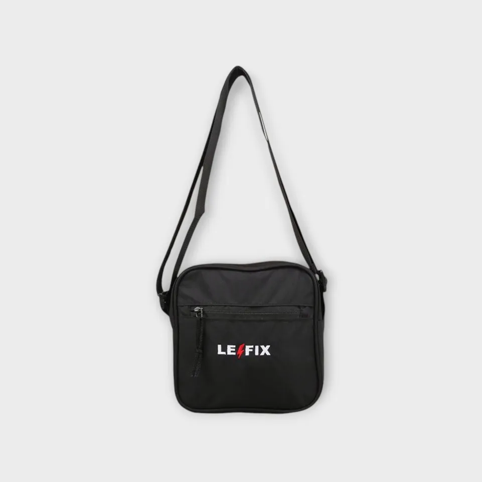 le-fix-skuldertaske-umh-ngetasche-schwarz-nylon-wasserabweisend image 1