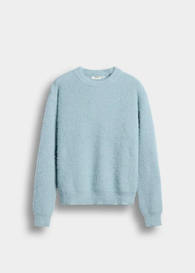 burocs-fuzzy-knit-crewneck-baby-blue-oversize-strick image 1
