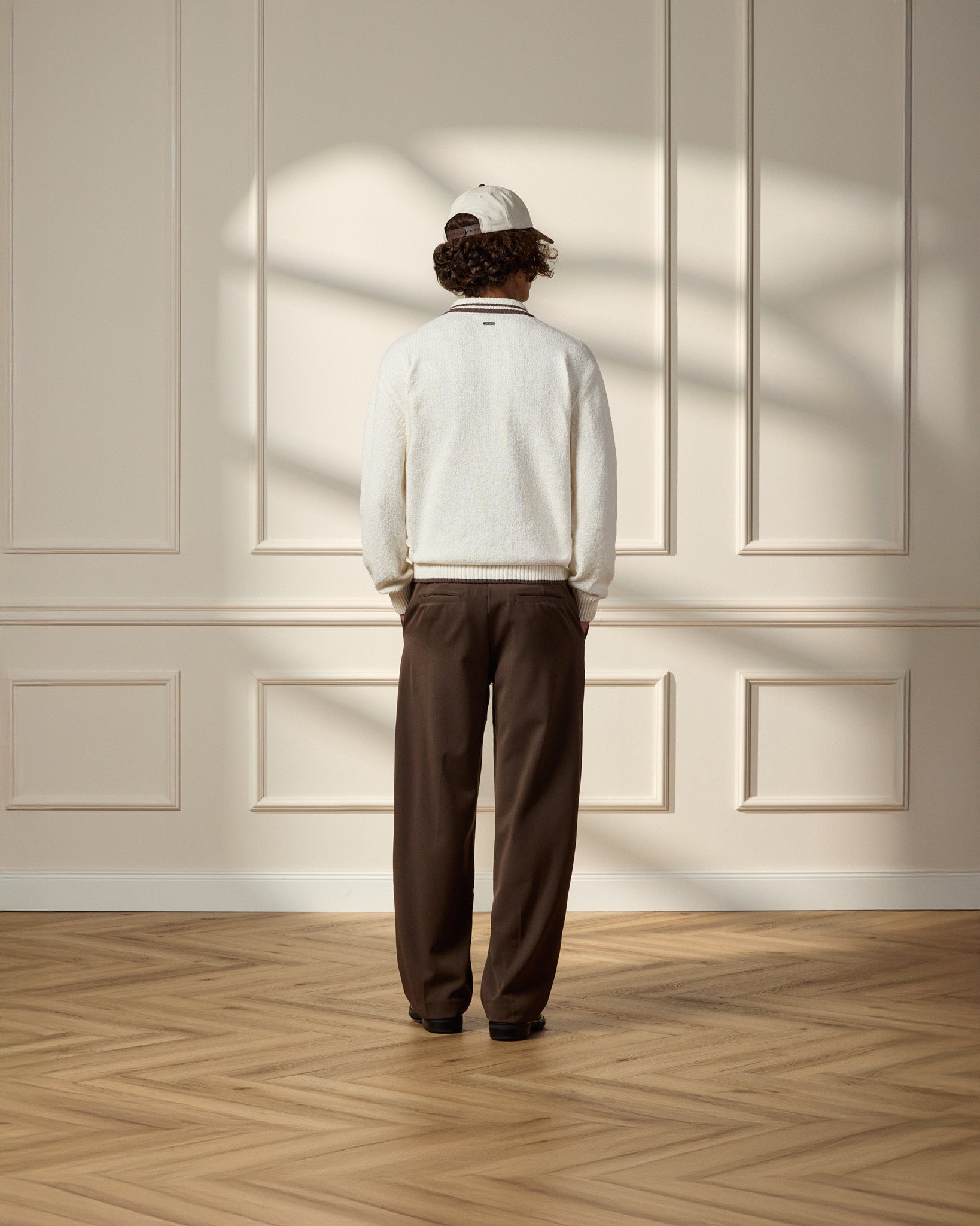 eightyfive-tops-boucle-polo-longsleeve-offwhite-brown image 5