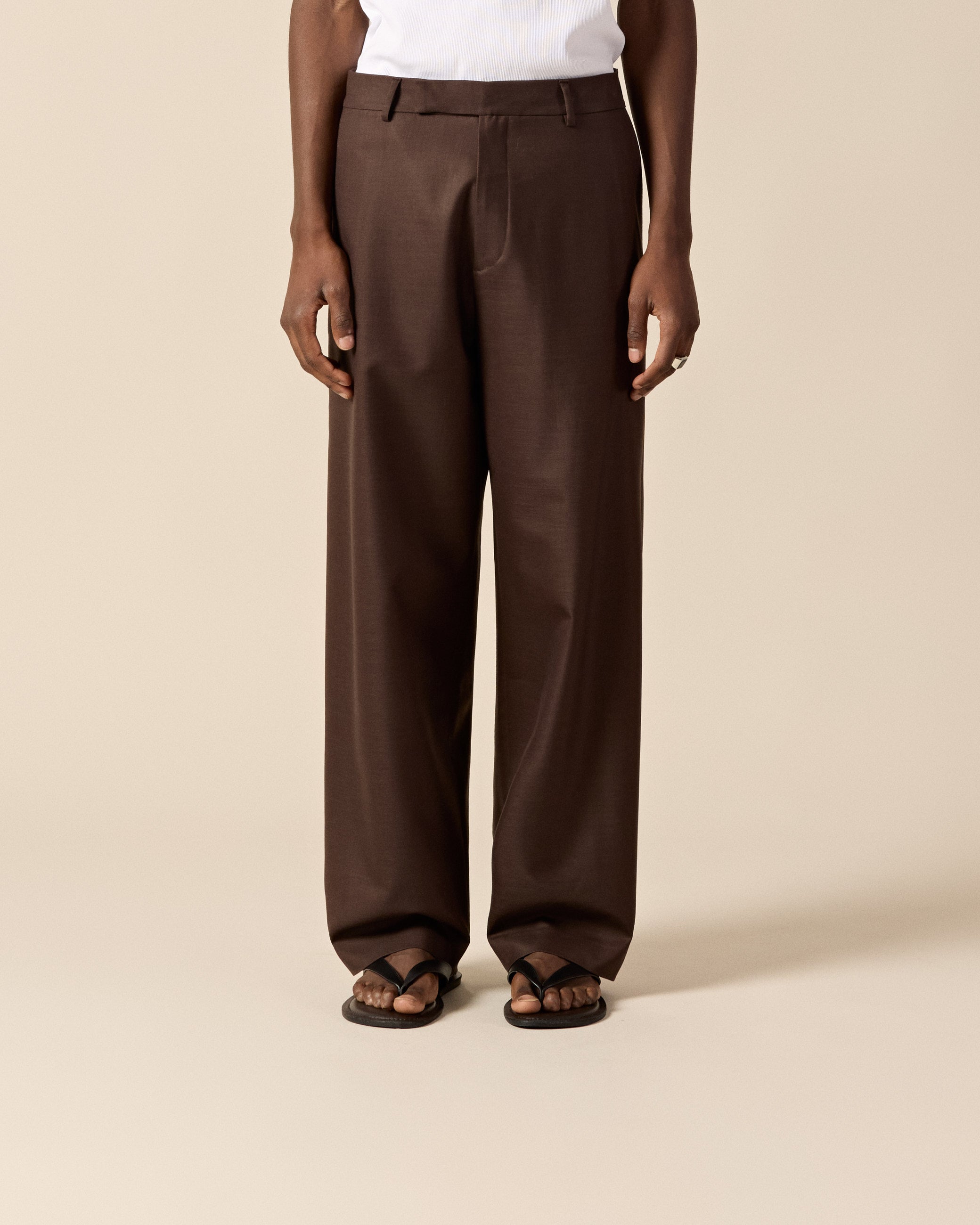 eightyfive-wool-tailored-pants-brown-90-wolle image 3