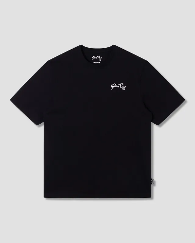 stan-ray-embroidery-tee-black-t-shirt-baumwolle image 1