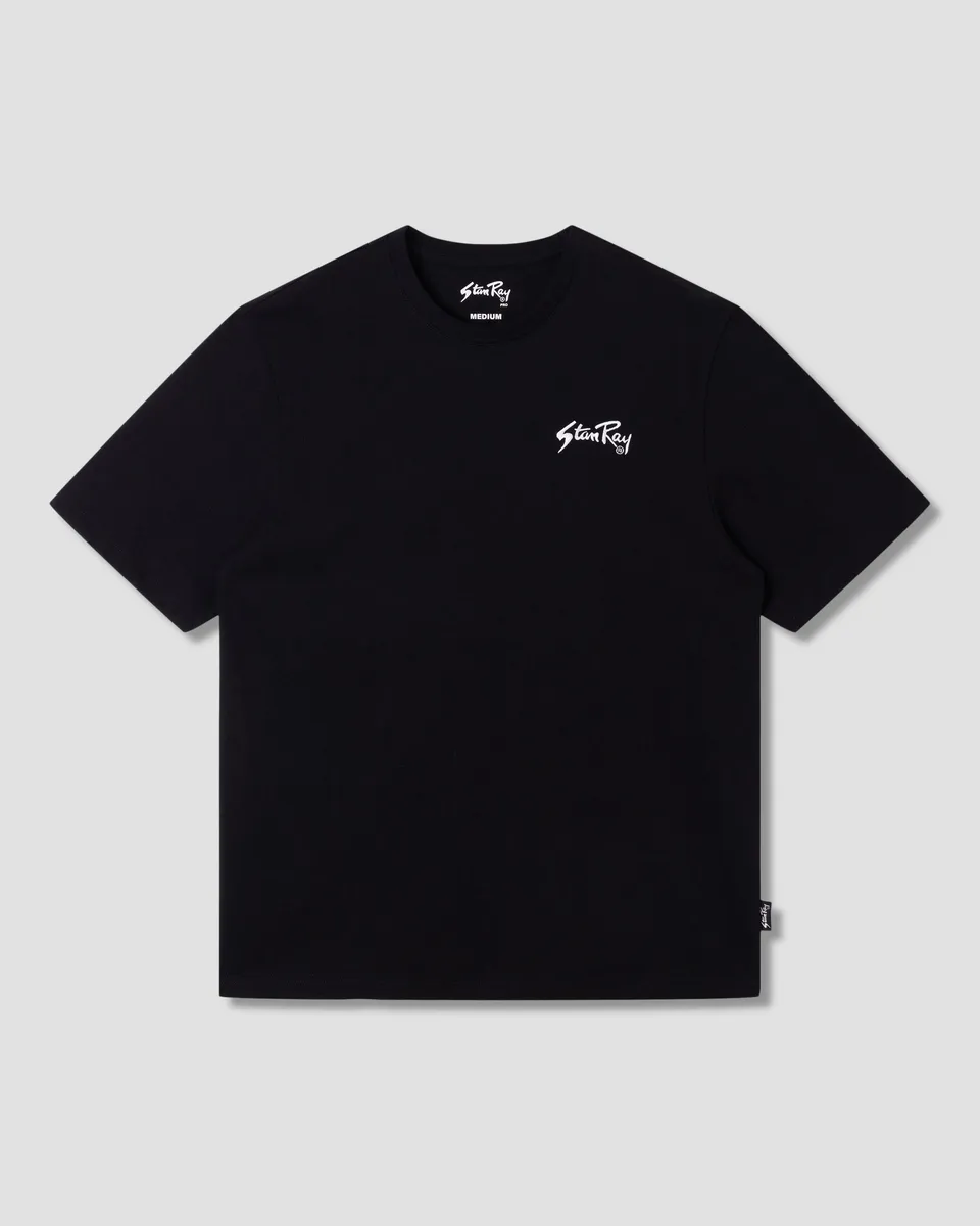 stan-ray-embroidery-tee-black-t-shirt-baumwolle image 1
