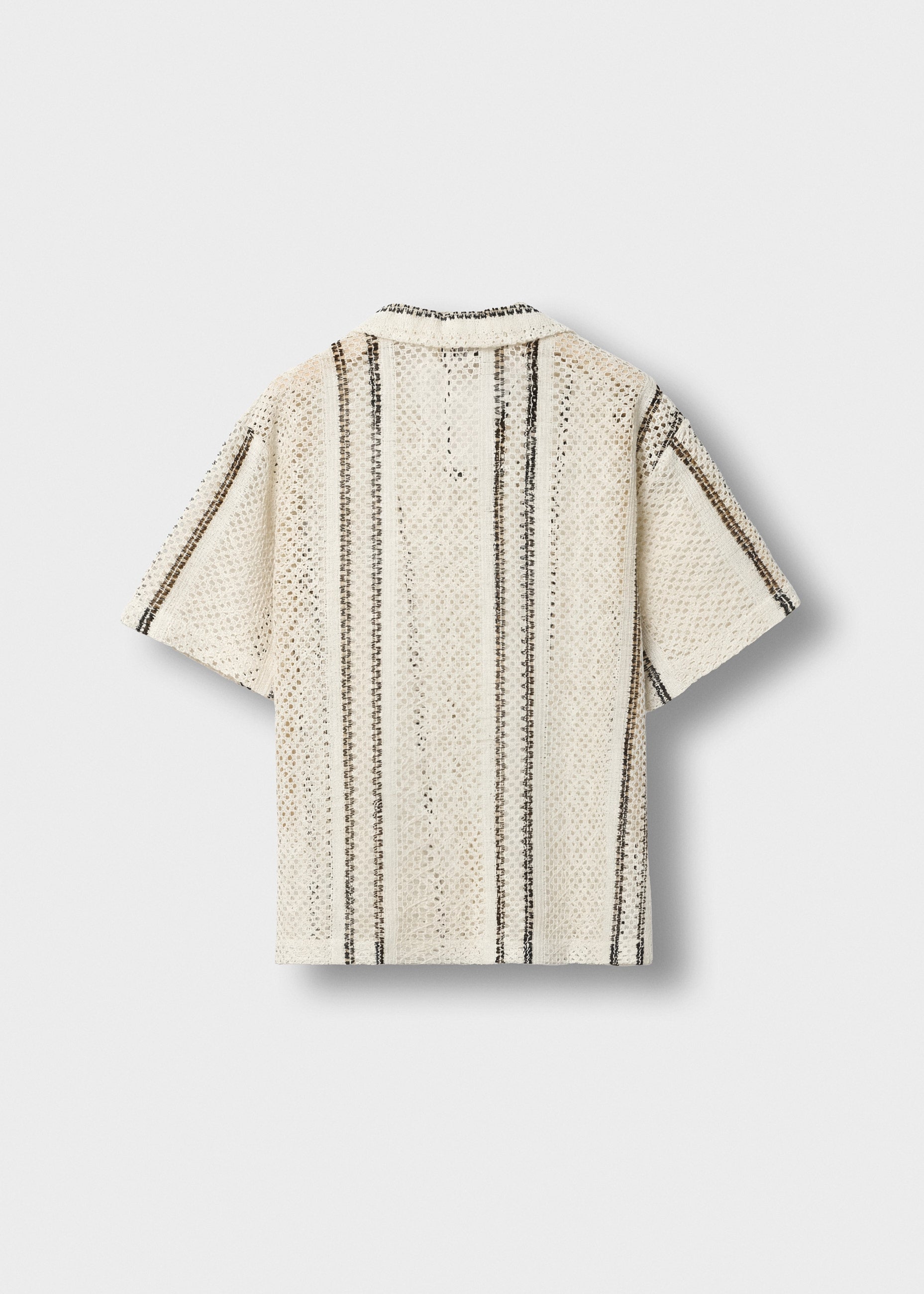 burocs-shirts-crochet-striped-shirt-hemd-off-white-oversize image 2