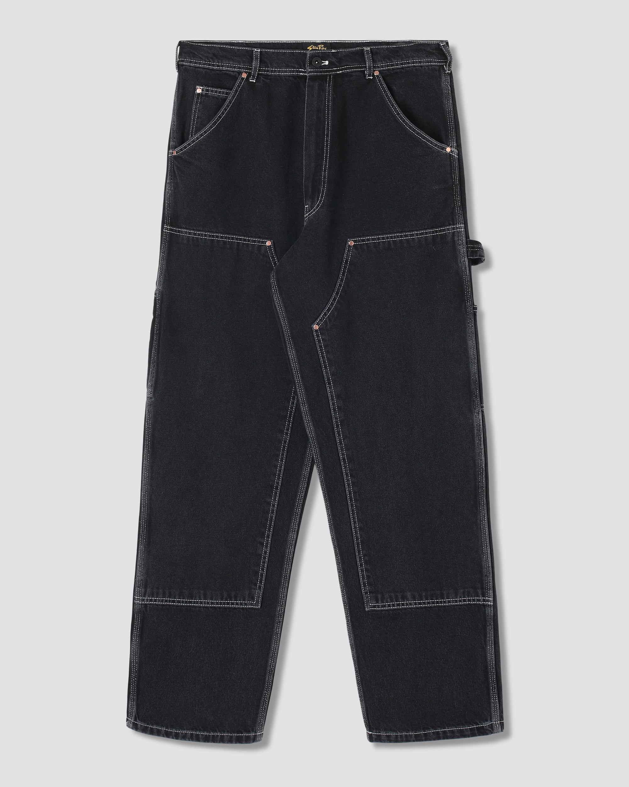 stan-ray-double-knee-pant-arbeitshose-stonewashed-black-denim image 1