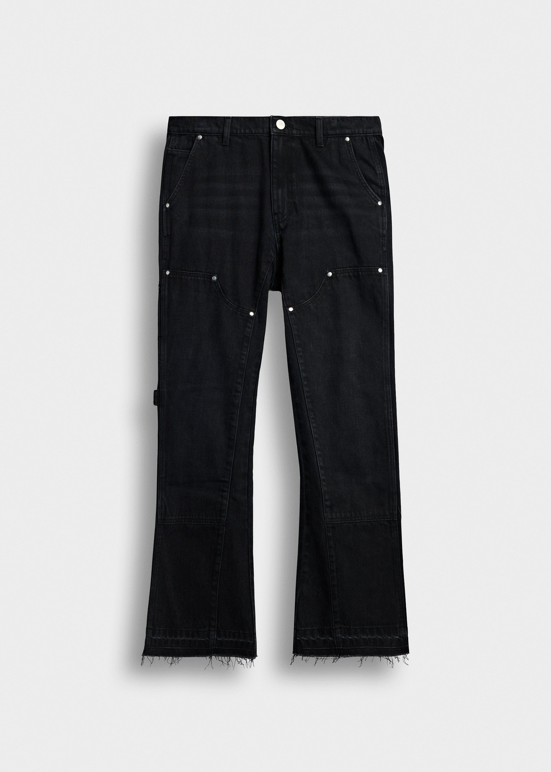burocs-denim-tony-flared-carpenter-jeans-black-grey-w31 image 1